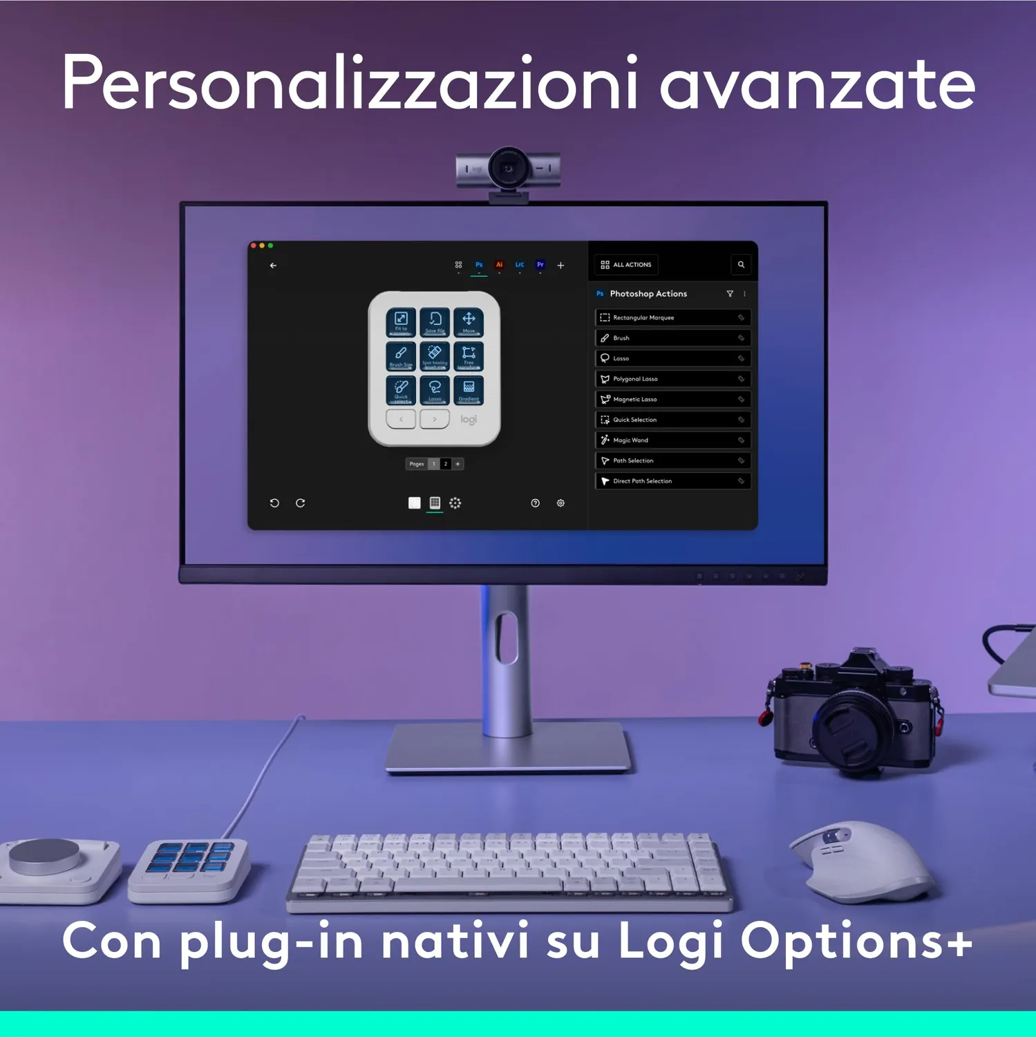Logitech MX Creative Console keypad bianco programmabile