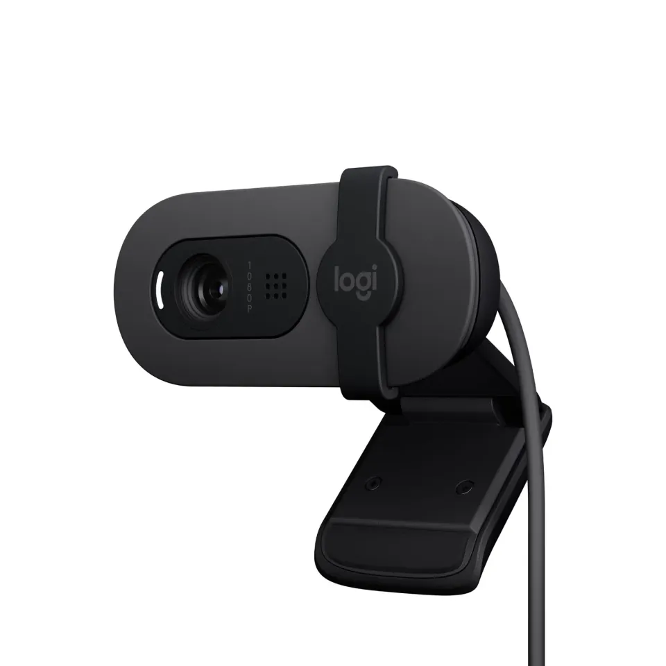 Logitech Brio 100 webcam Full HD grafite con copriobiettivo