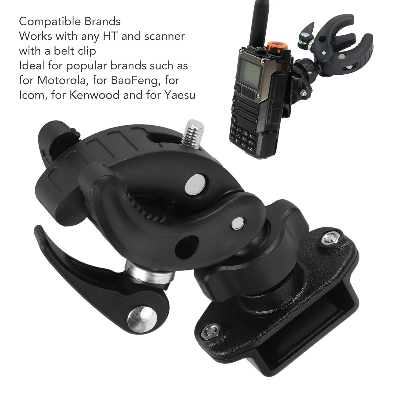 Zunate Supporto Walkie Talkie Manubrio Moto Bici 5,5 cm