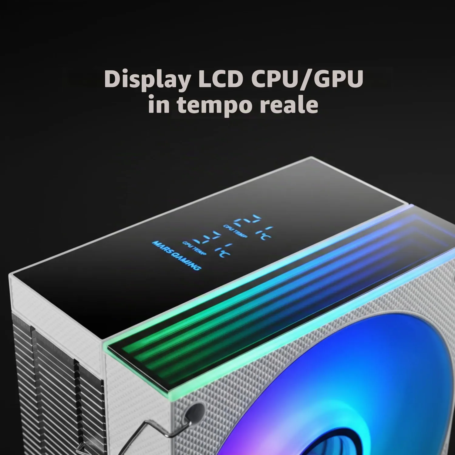 Mars Gaming MCPU-LCD dissipatore CPU bianco LCD 300W