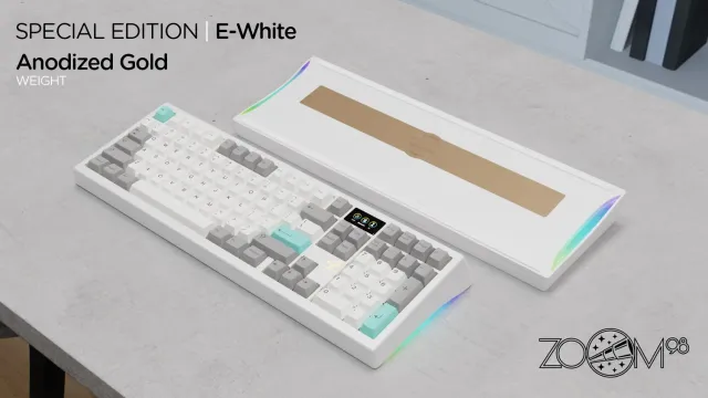 CoffeeKeys Zoom98 E-White tastiera full-size tri-mode