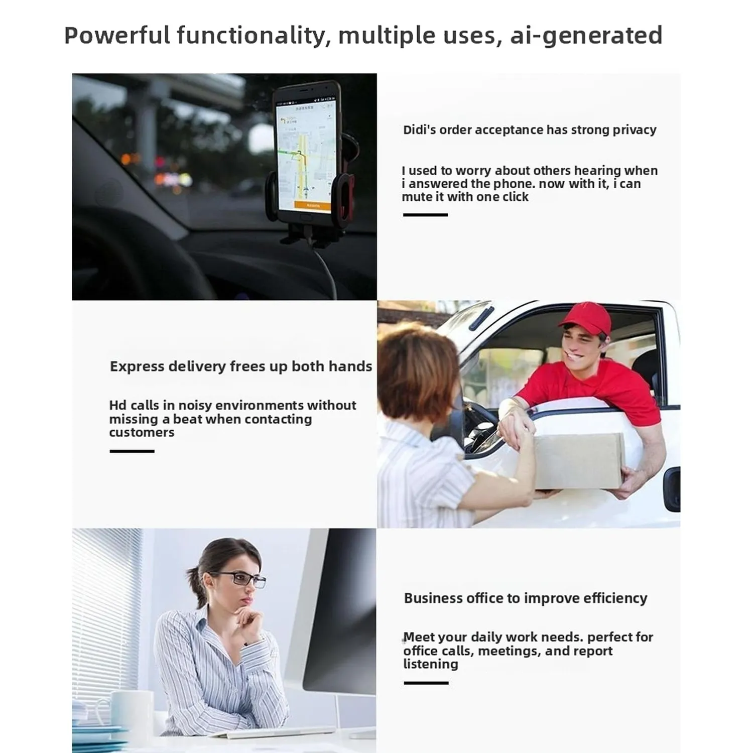 Zunate Auricolare Bluetooth Monoorecchio 70 Ore Cancellazione Rumore