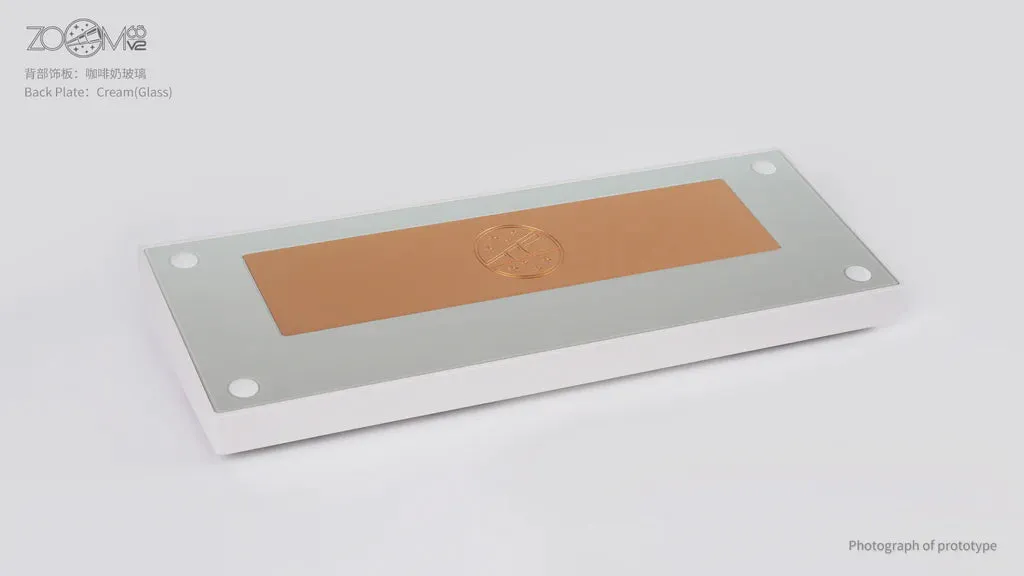 CoffeeKeys Zoom65 V2 back plate silver specchio