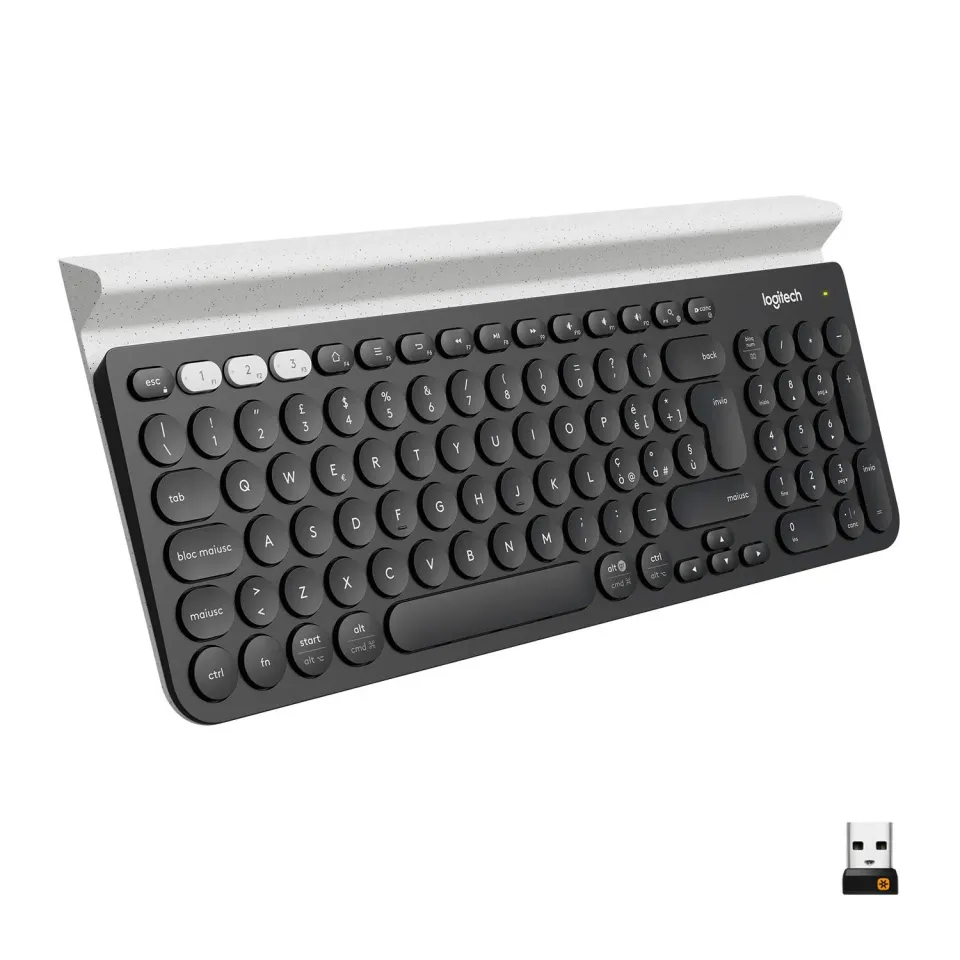 Logitech K780 tastiera wireless grigia bluetooth ITA QWERTY