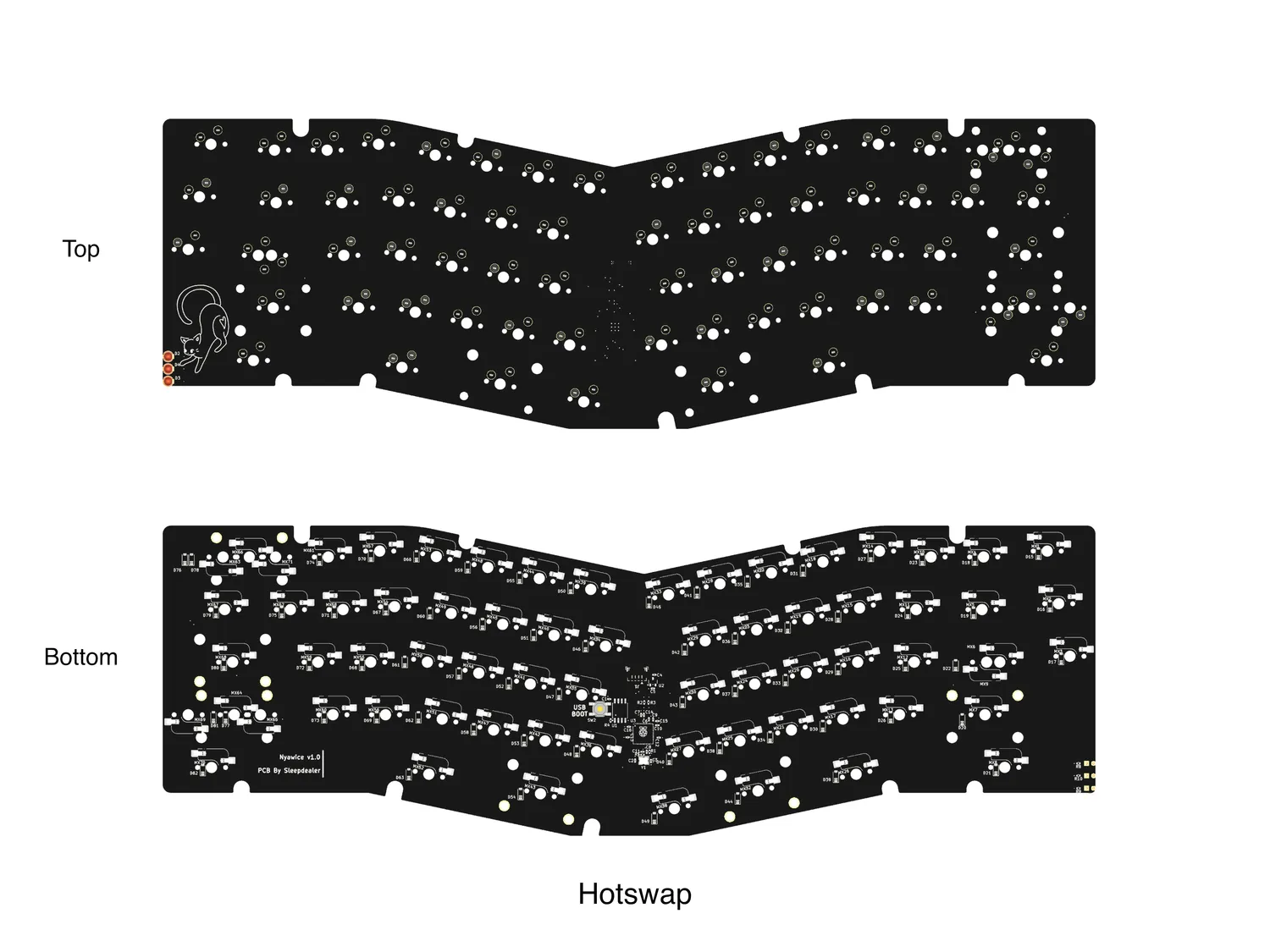 Nyawice PCB hotswap ricambio tastiera meccanica
