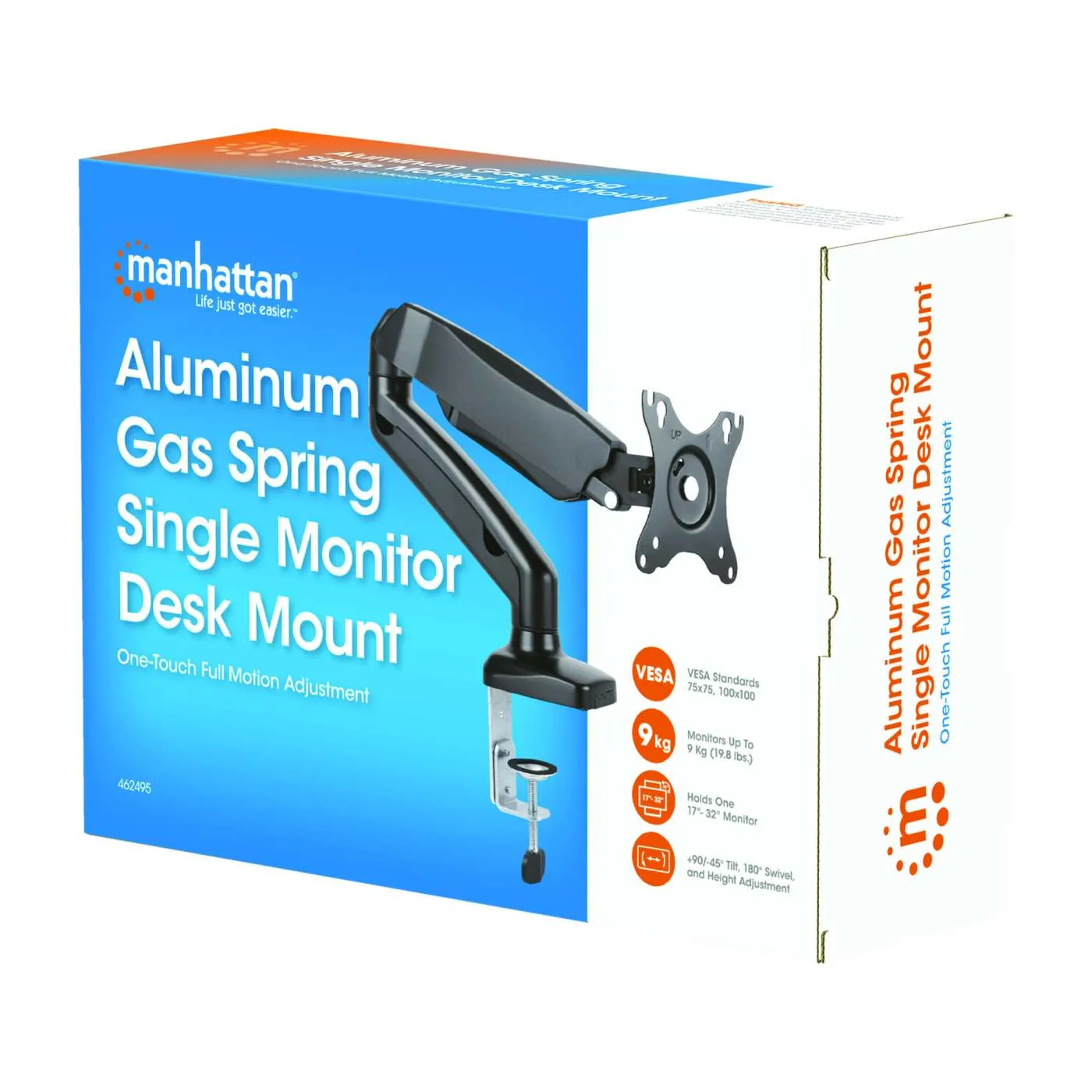Manhattan Gas Spring supporto monitor 17-32" nero 9kg