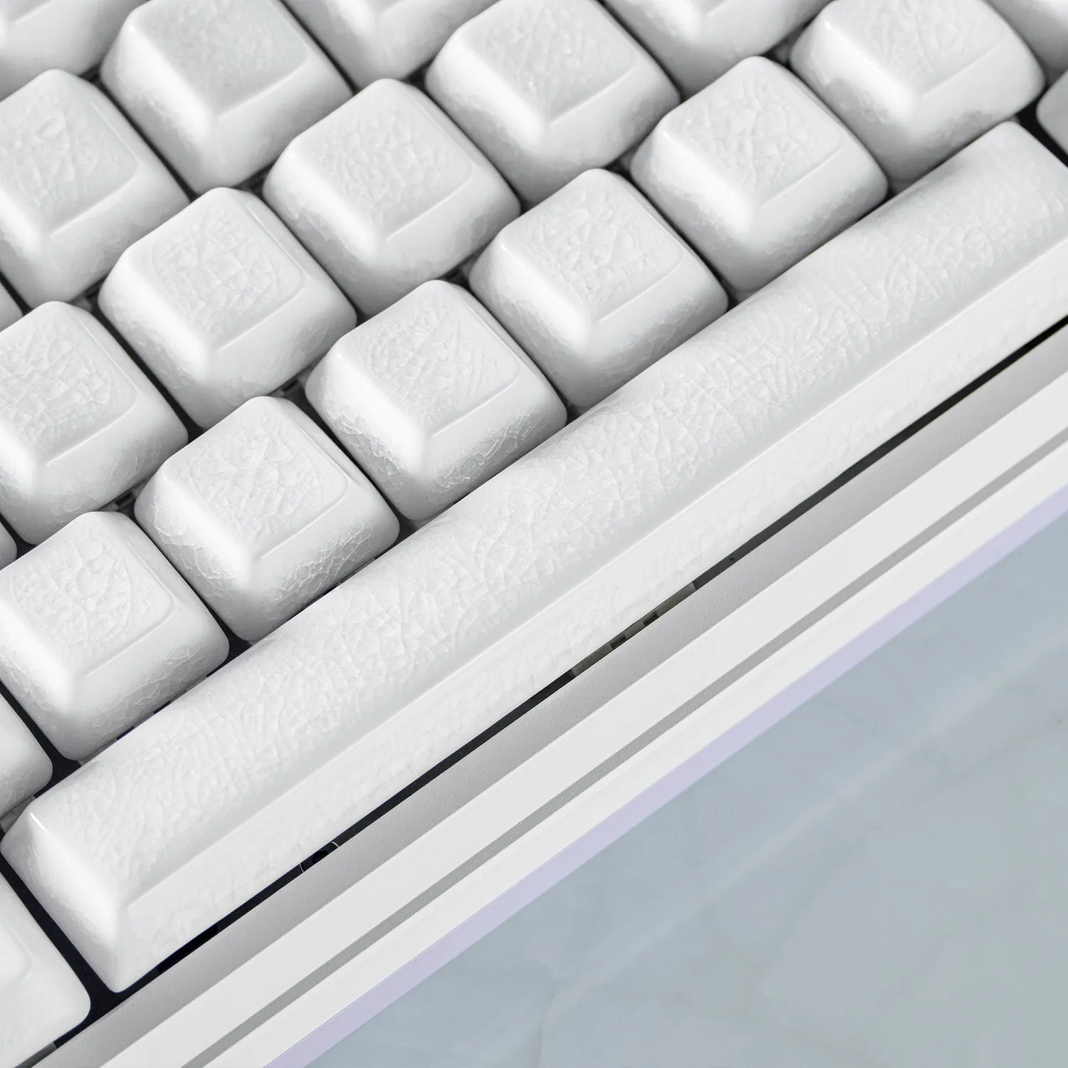 Cerakey V2 Full Set keycap ceramica White Crazed 113 tasti