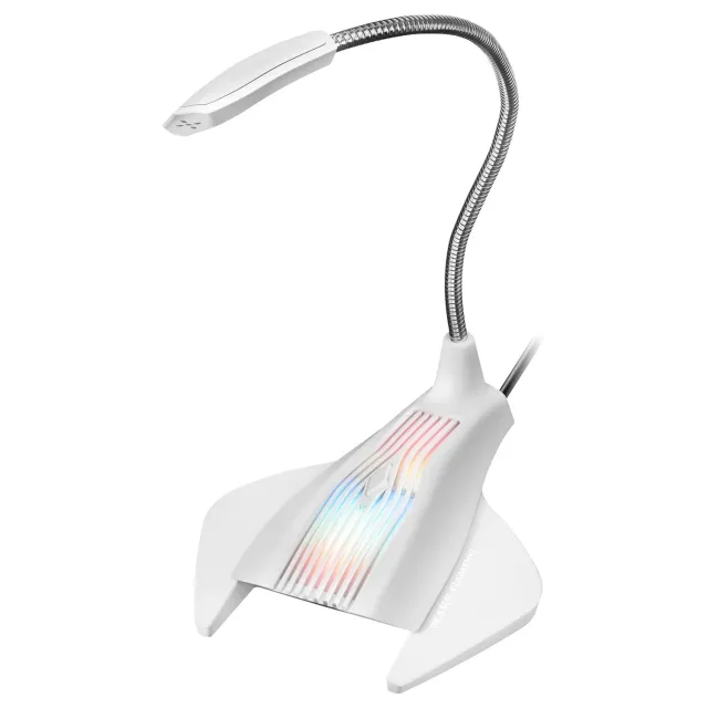 Mars Gaming MMICW Microfono USB Gaming RGB Bianco