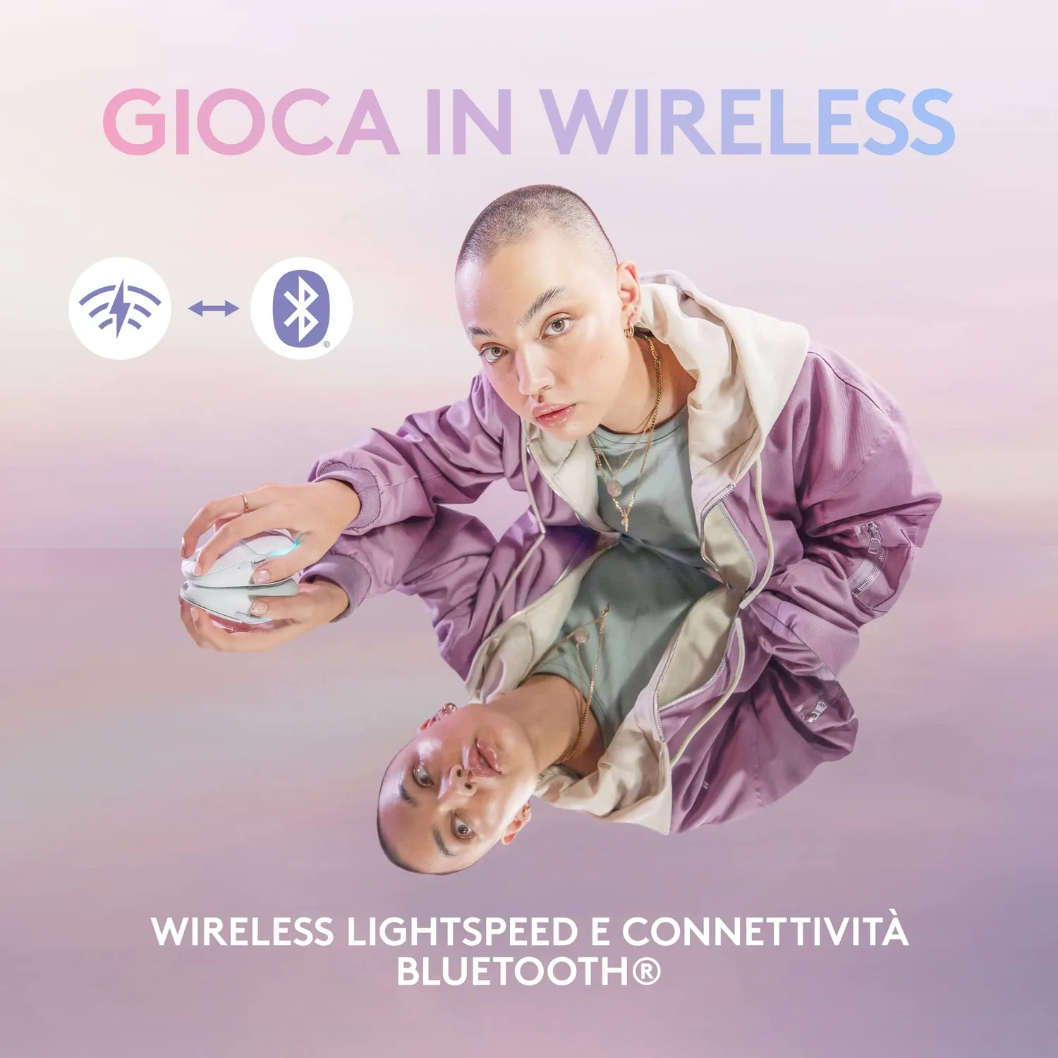 Logitech G G705 mouse gaming wireless bianco Lightspeed 85g