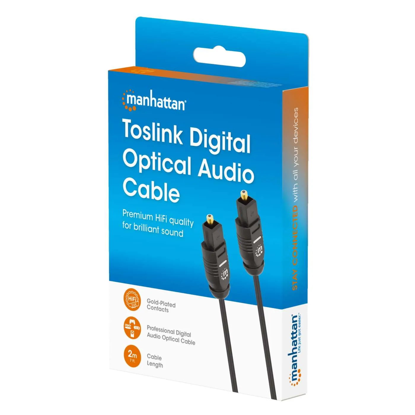 Manhattan cavo ottico Toslink 2 m HiFi
