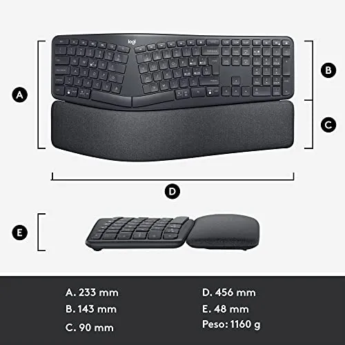 Logitech Ergo K860 tastiera ergonomica italiano QWERTY