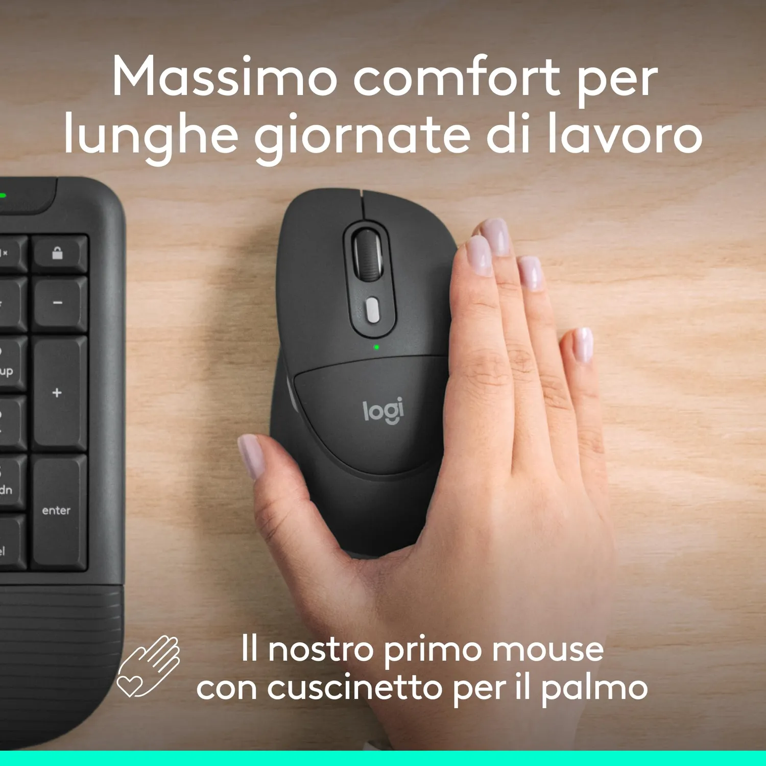Logitech Signature Comfort Plus M850 L mouse wireless silenzioso