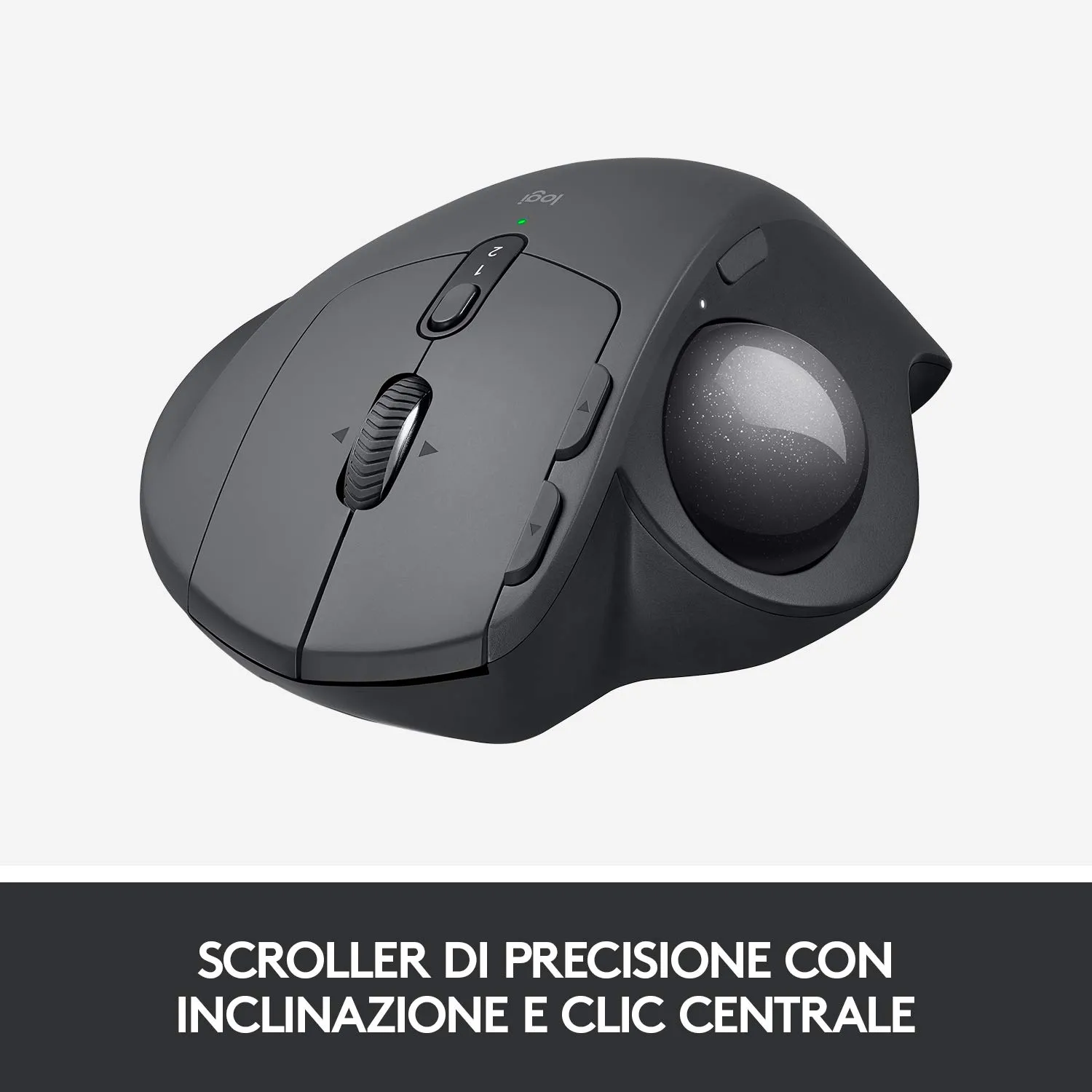 Logitech MX Ergo Trackball Mouse Wireless Ergonomico Precisione