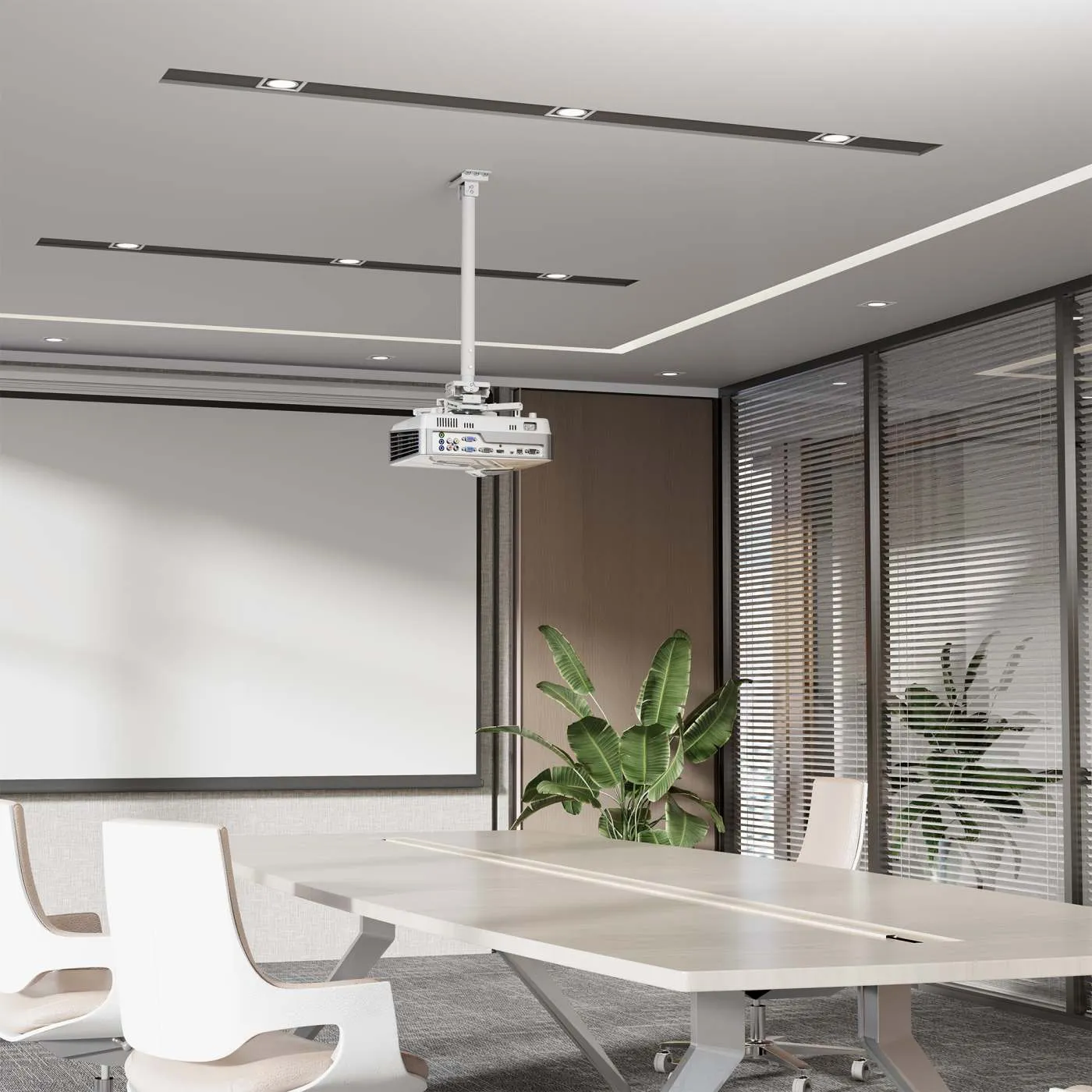Manhattan Supporto Proiettore Soffitto 35 kg Bianco