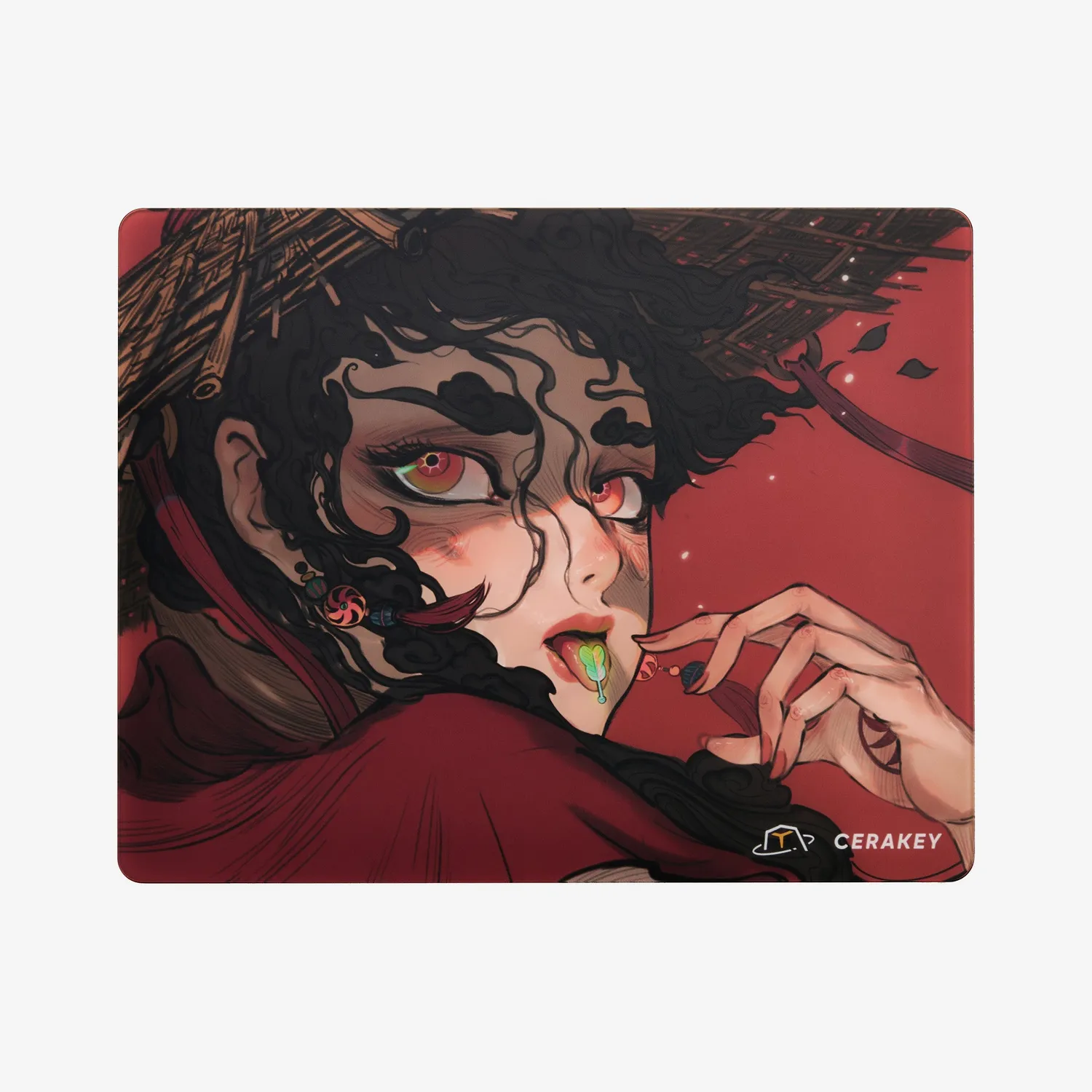 Cerakey X San Yan Erlang Red Dragon tappetino mouse vetro