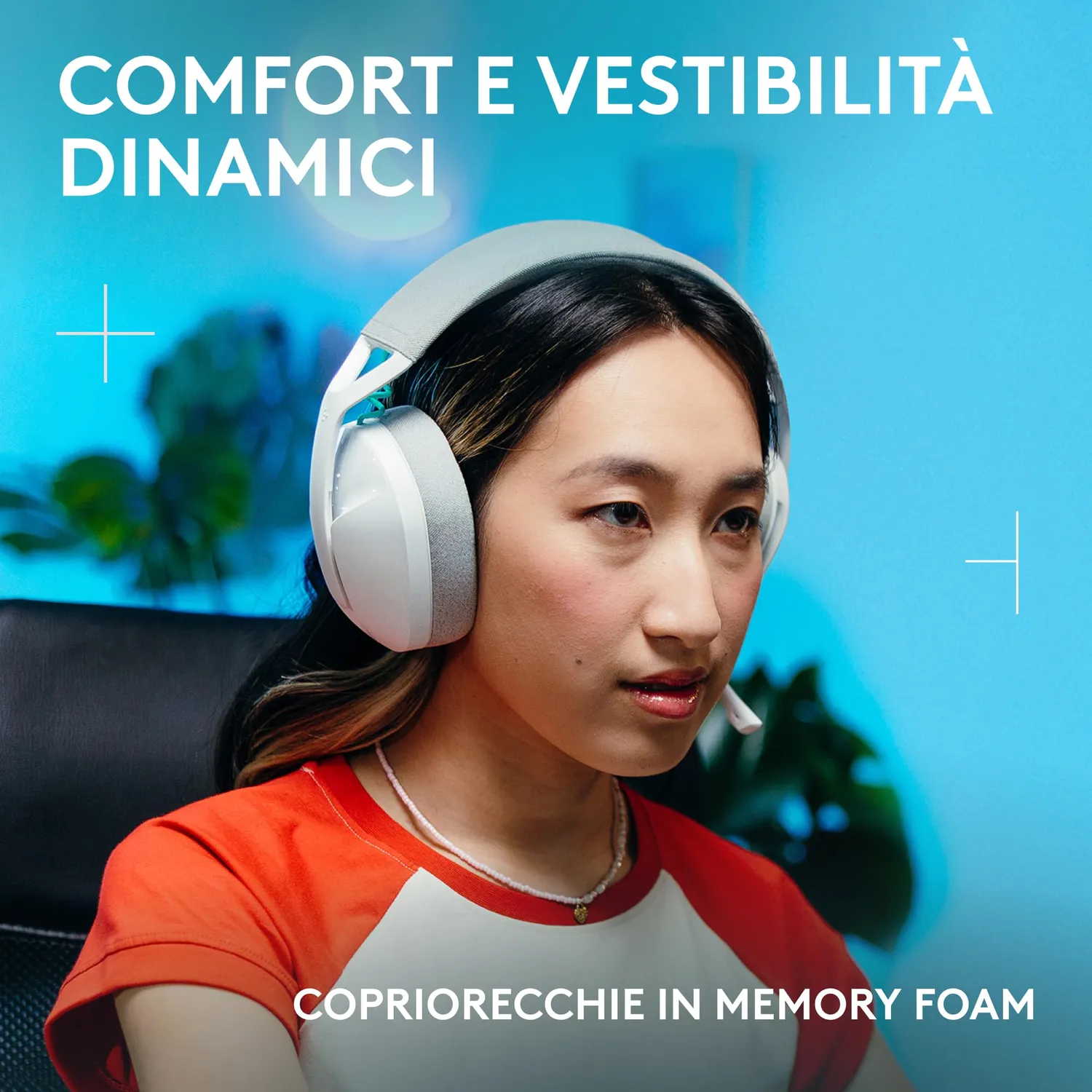 Logitech G G321 cuffia gaming wireless bianca LIGHTSPEED