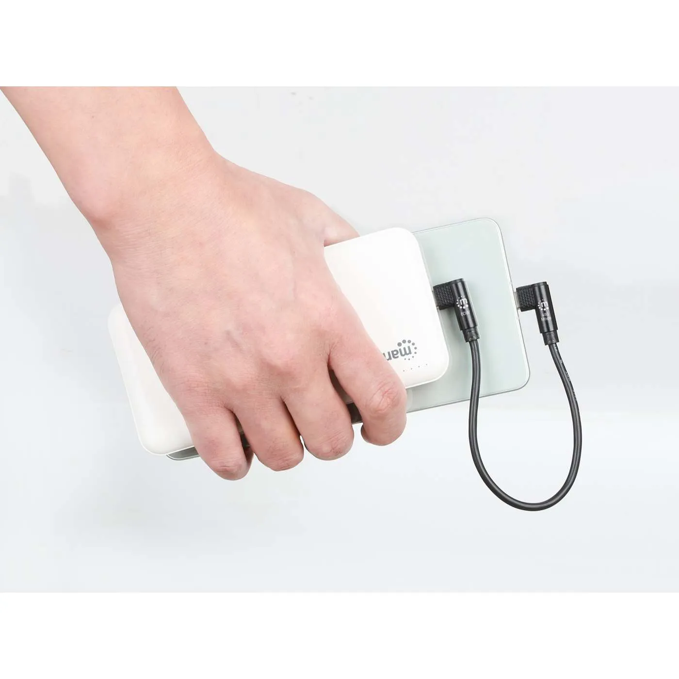 Manhattan cavo USB-C 60W 20 cm angolare nero 5 pezzi