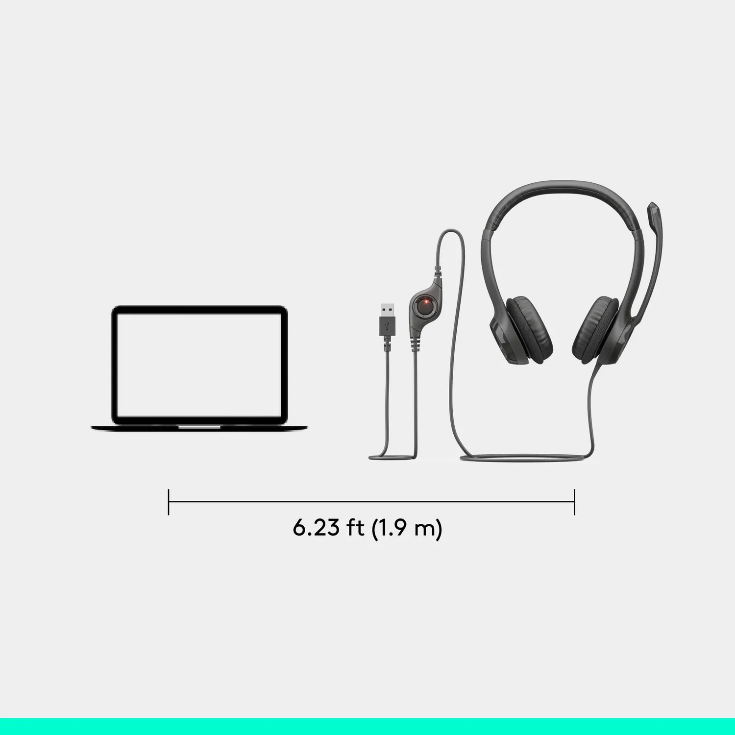 Logitech ClearChat Comfort Cuffie USB con Microfono Nero
