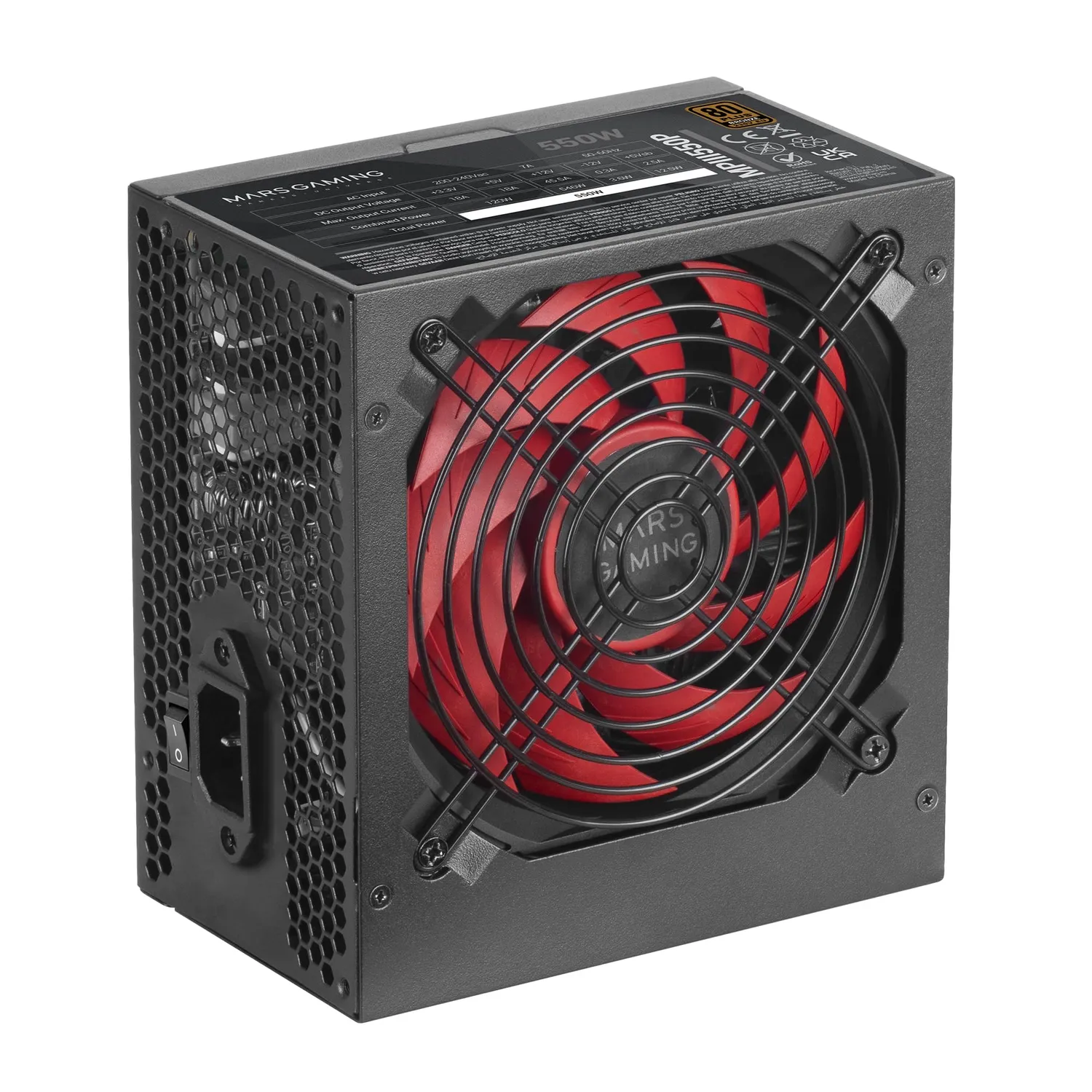 Mars Gaming MPIII550P alimentatore ATX 550W Bronze nero