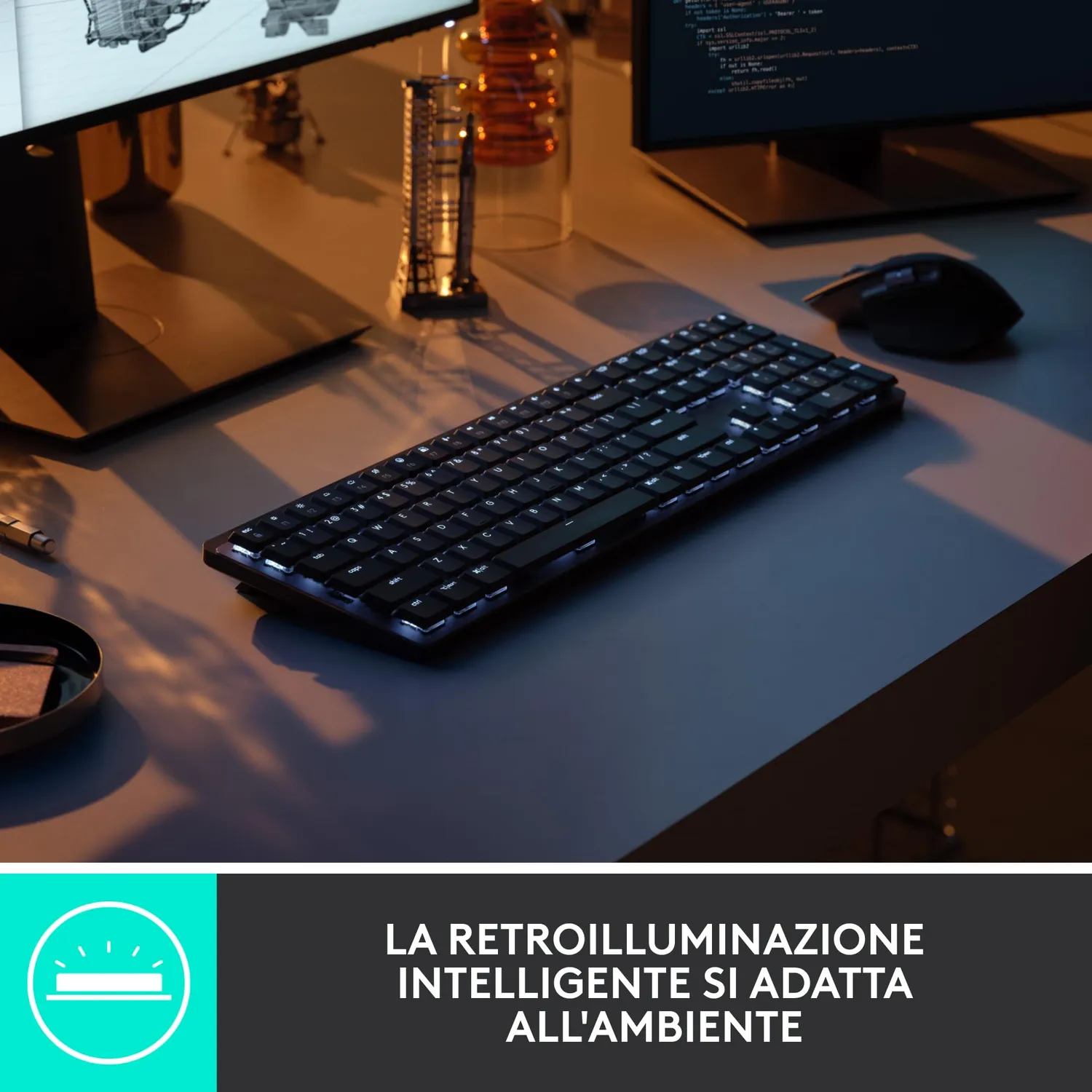 Logitech MX Mechanical tastiera wireless US retroilluminata