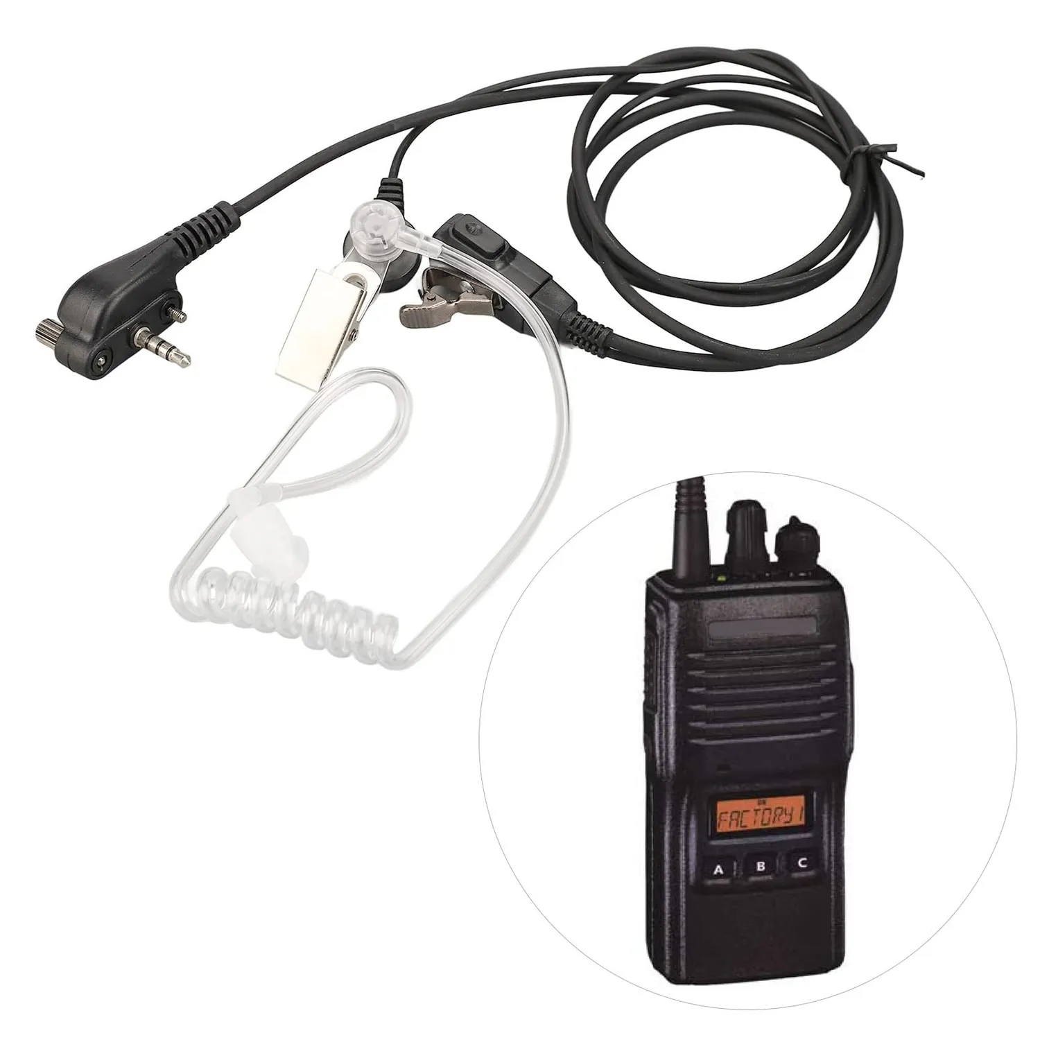 Zunate auricolare tubo acustico walkie talkie 3,5 mm 5 pezzi
