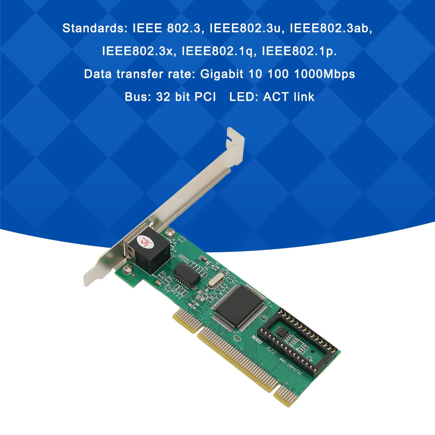 Zunate Scheda di Rete PCIe Gigabit 10/100/1000Mbps 1 Porta