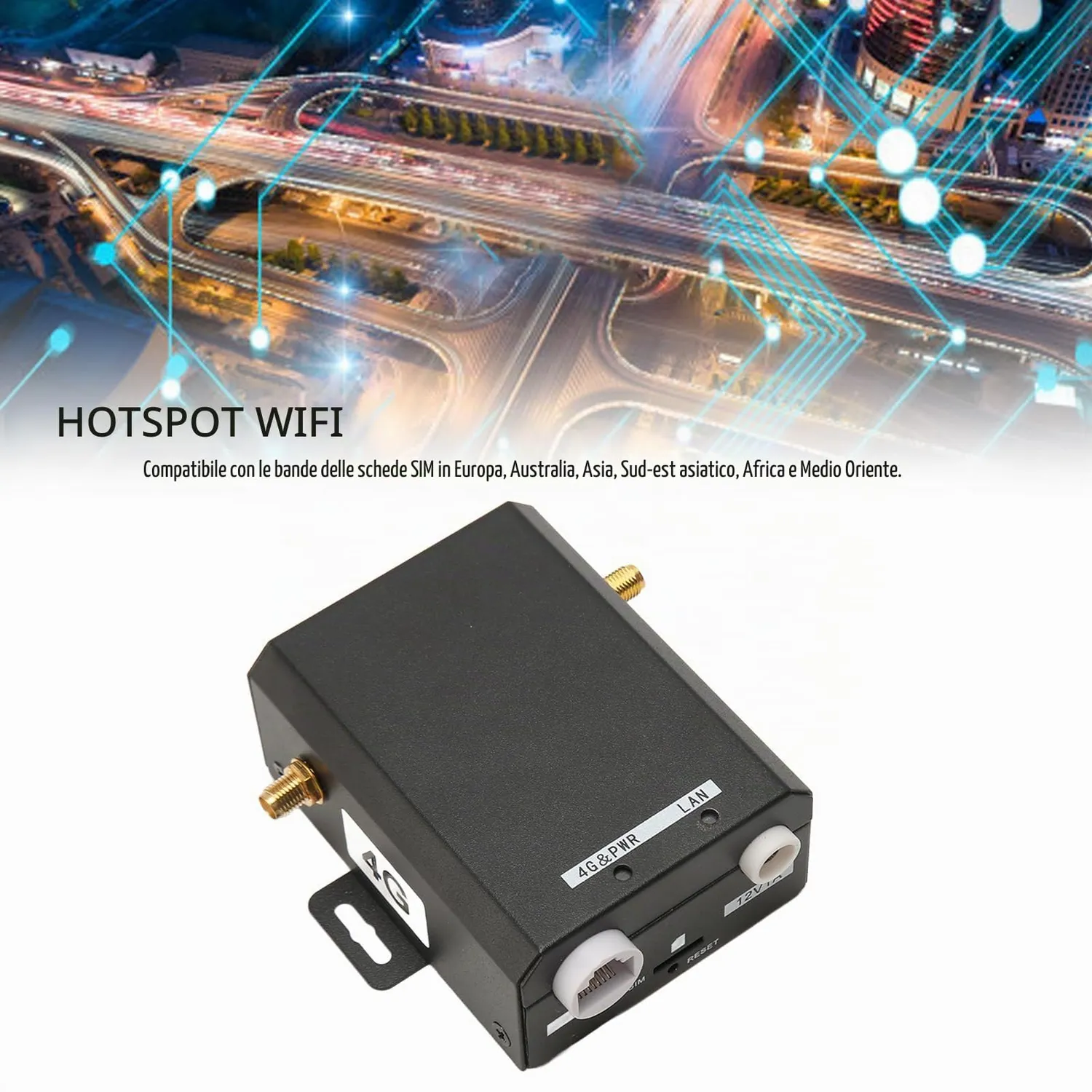 Zunate router WiFi 4G LTE 150 Mbps spina UE 16 utenti