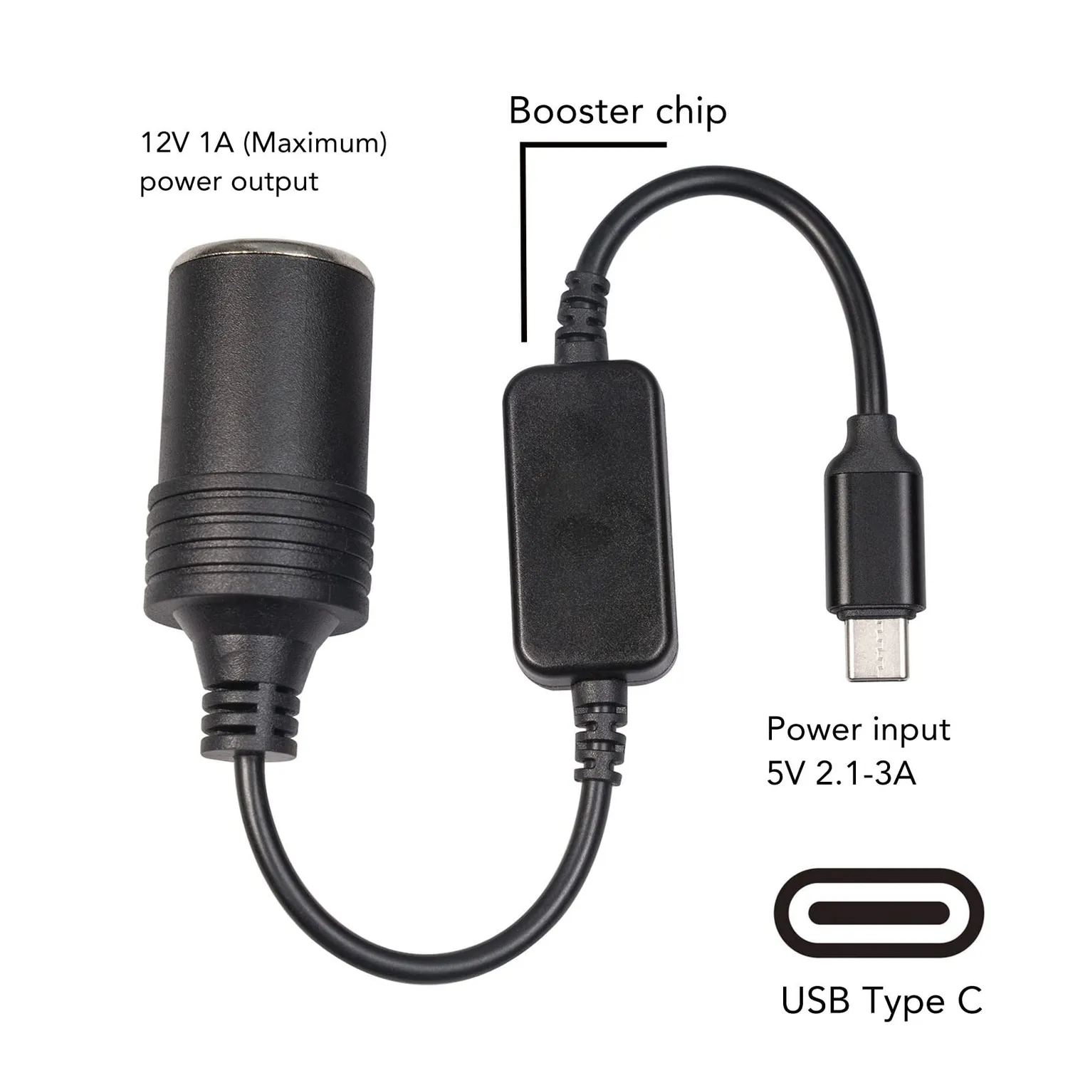 Zunate adattatore USB-C a presa accendisigari 12V 30 cm
