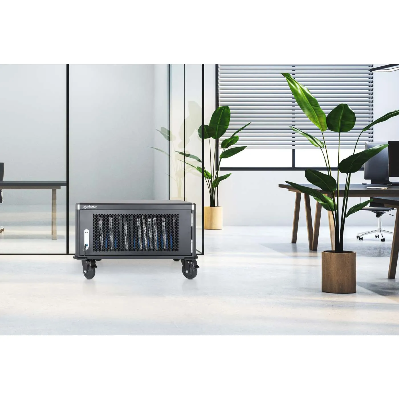 Manhattan Carrello Ricarica 20 Posti UK per Laptop e Tablet 16"