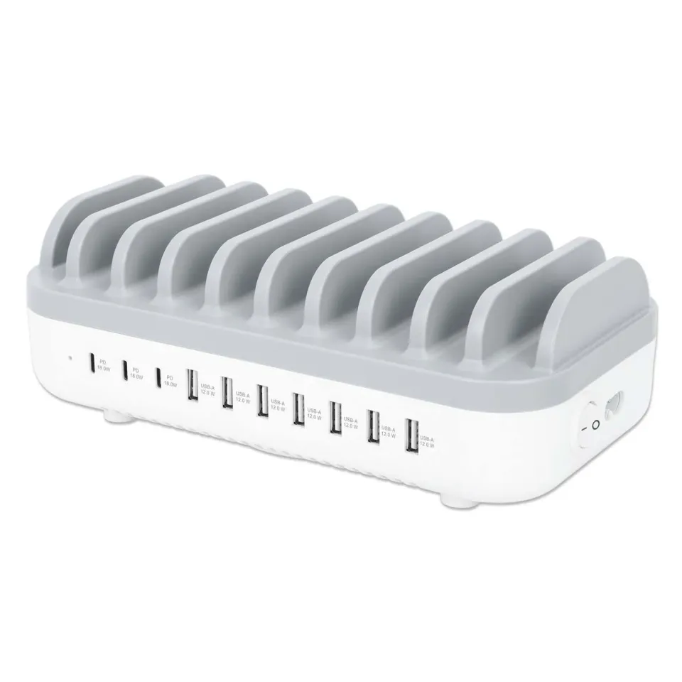 Manhattan 120W stazione ricarica USB 10 porte PD