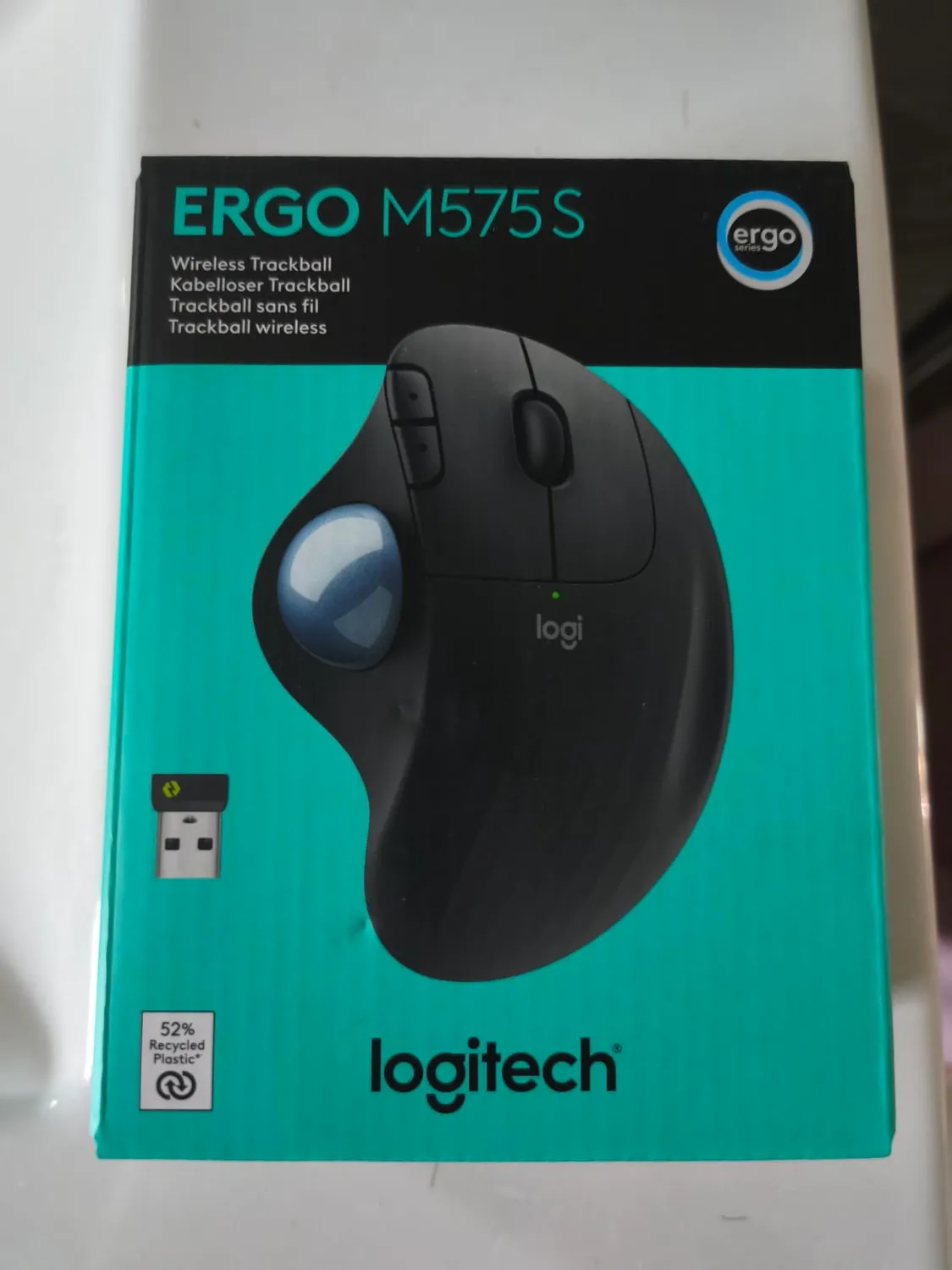 Logitech ERGO M575S trackball wireless bianco plastica