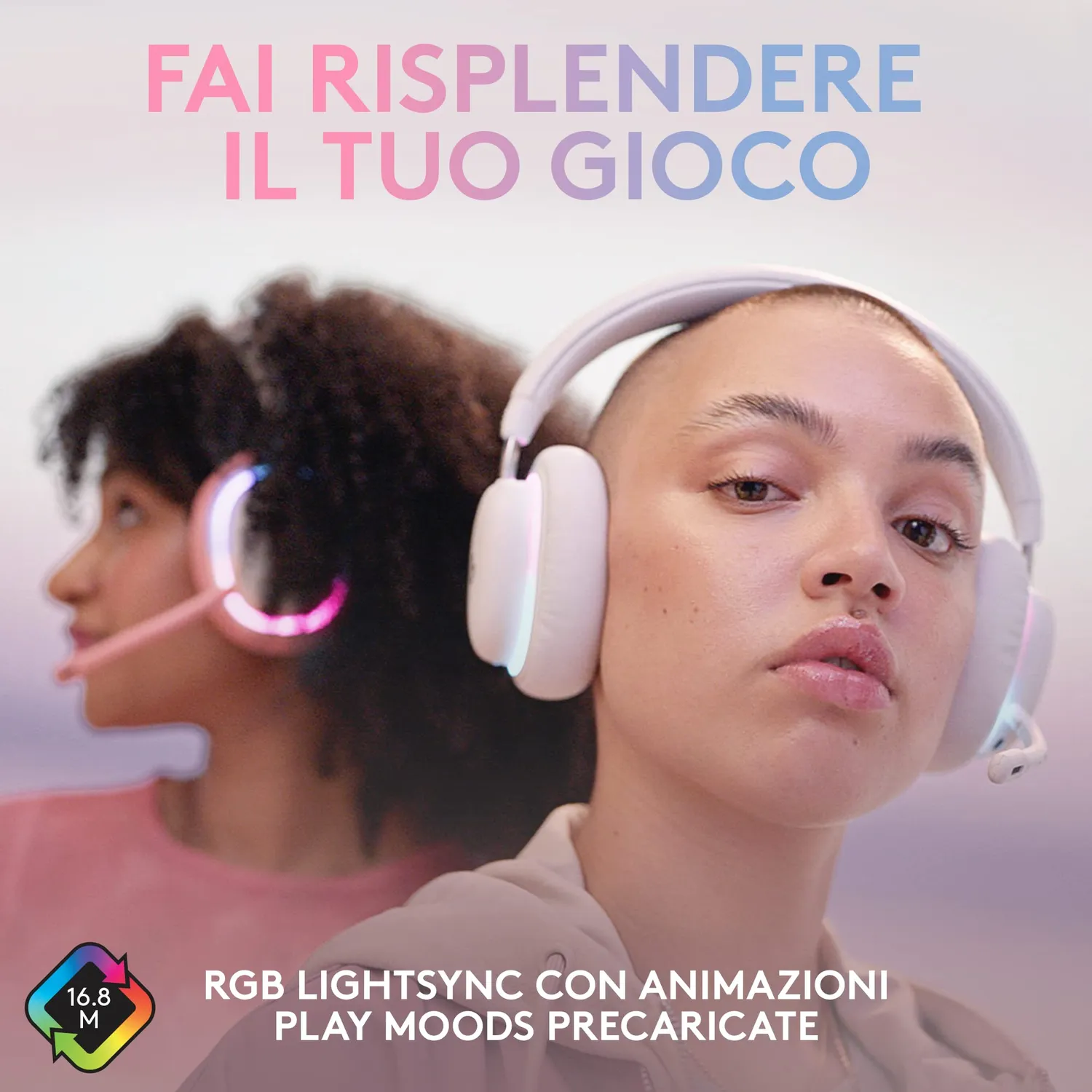 Logitech G735 cuffie gaming wireless bianche Lightspeed