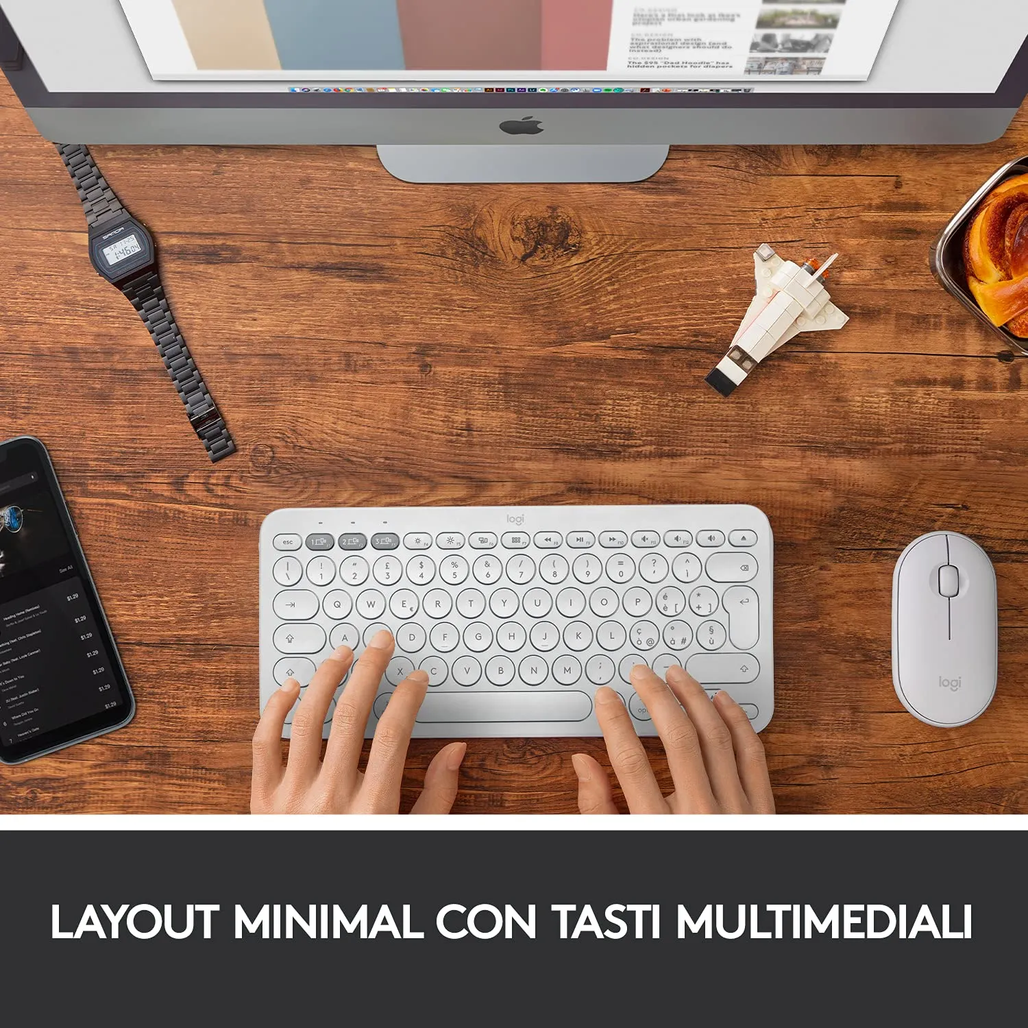 Logitech K380 Tastiera Bluetooth Mac ITA QWERTY multidispositivo
