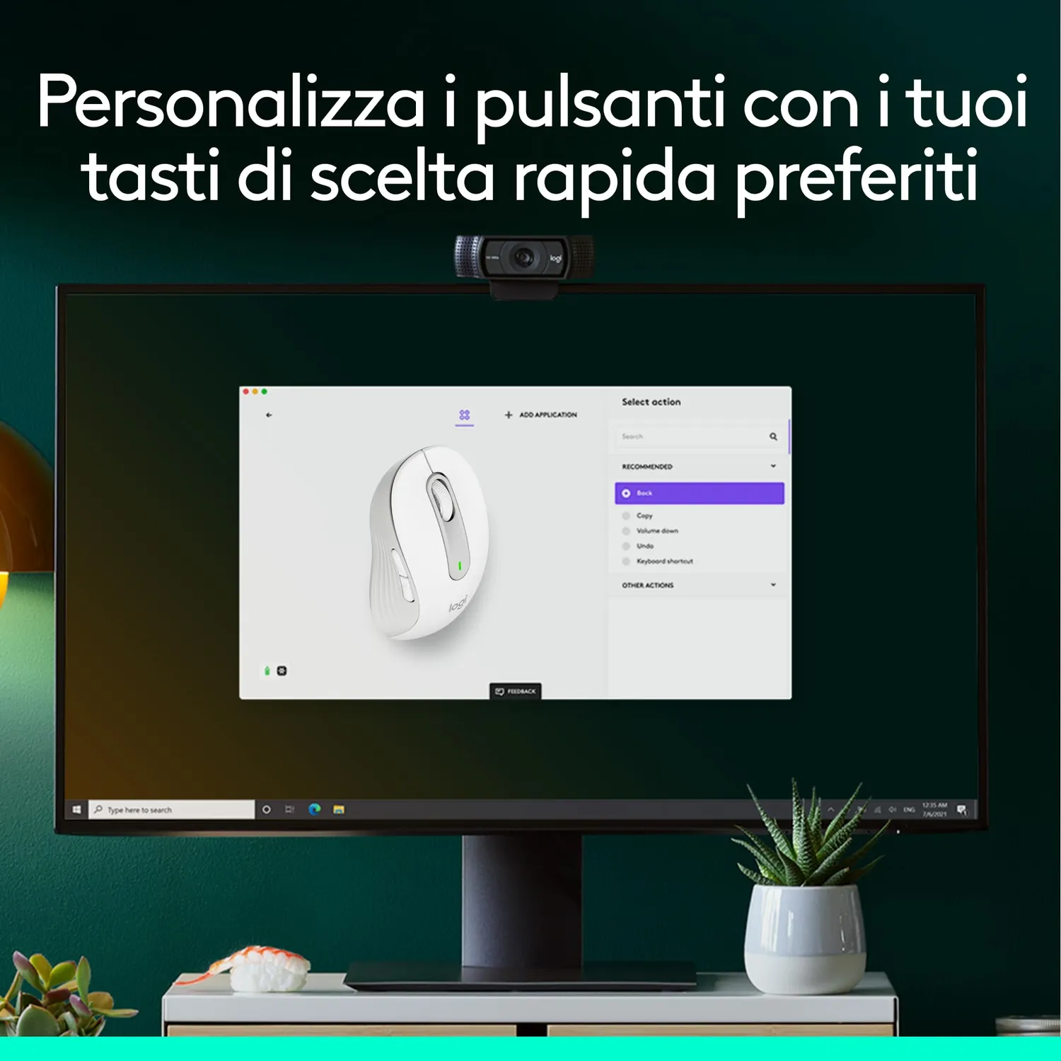 Logitech Signature M650 L Mouse Wireless Bianco Mani Grandi