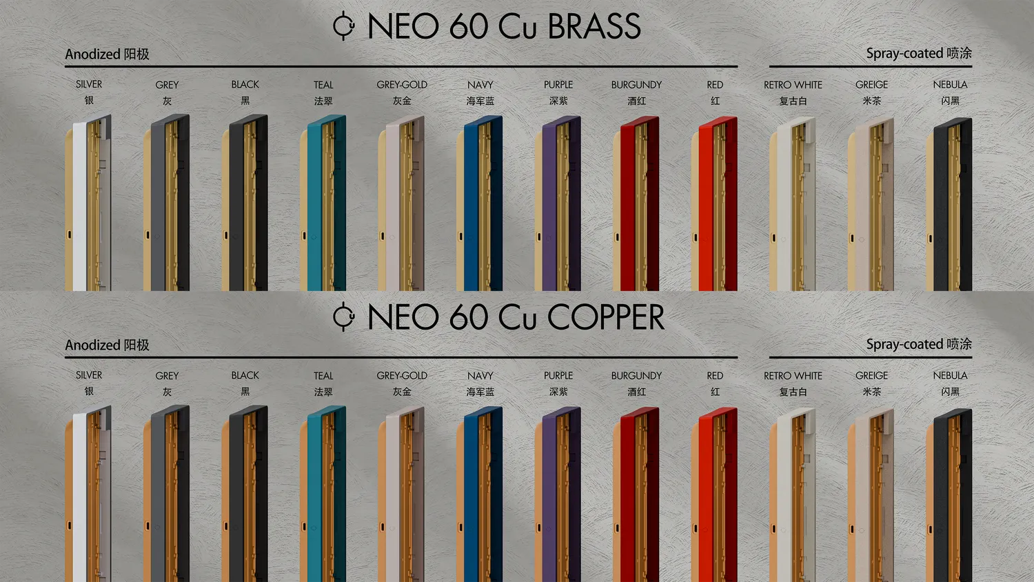 CoffeeKeys Neo60 CU tastiera 60% silver unibody