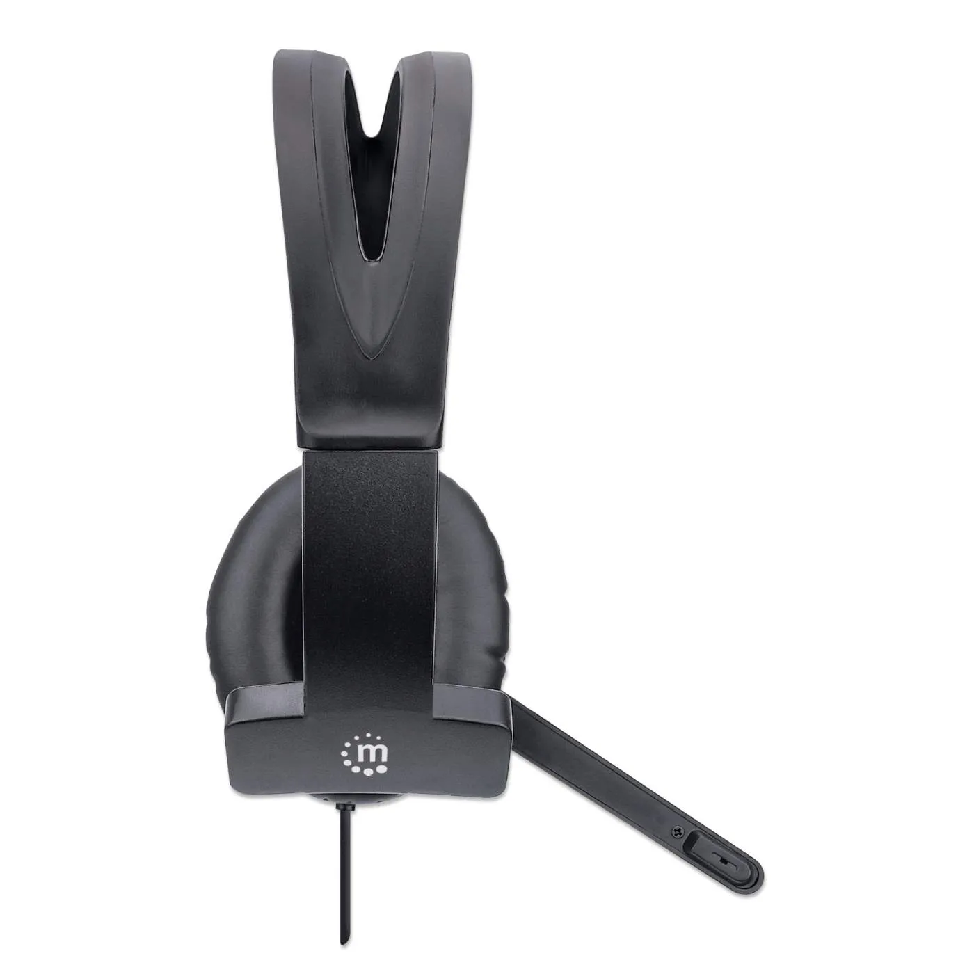 Manhattan Cuffia Mono USB con microfono nero