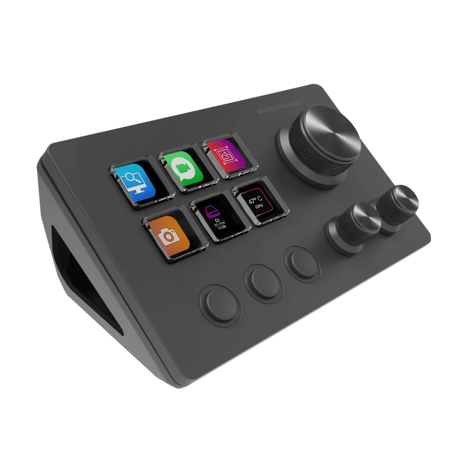 Mars Gaming MSD-TWO control deck bianco 6 tasti LCD
