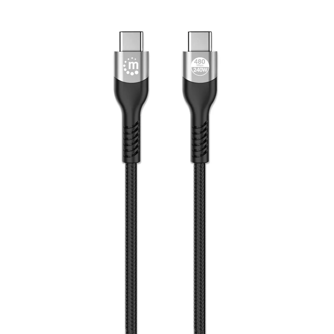Manhattan Cavo Ricarica USB-C 240W PD 3.1 2 m Nero