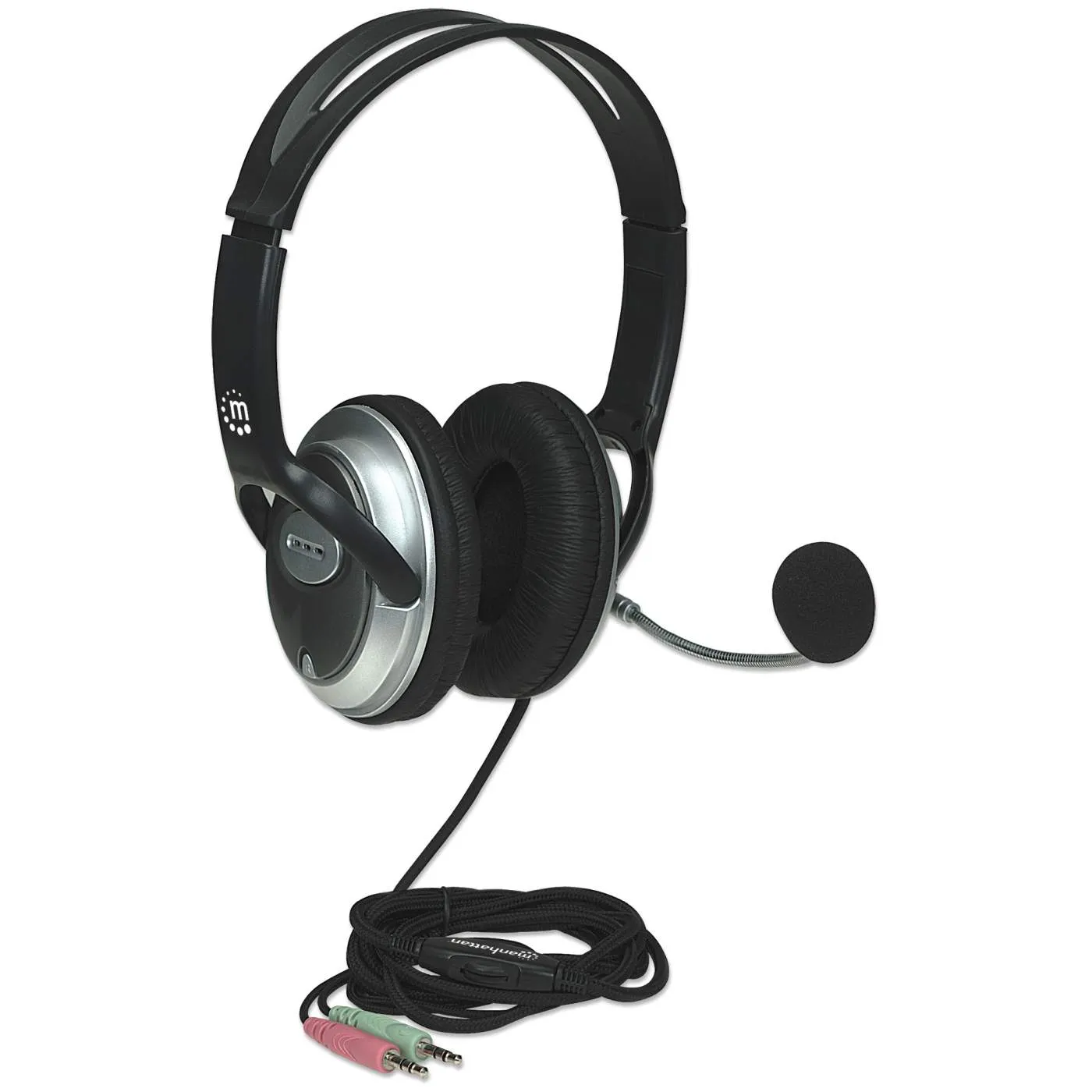 Manhattan Classic Cuffie Stereo Over-Ear Microfono Argento
