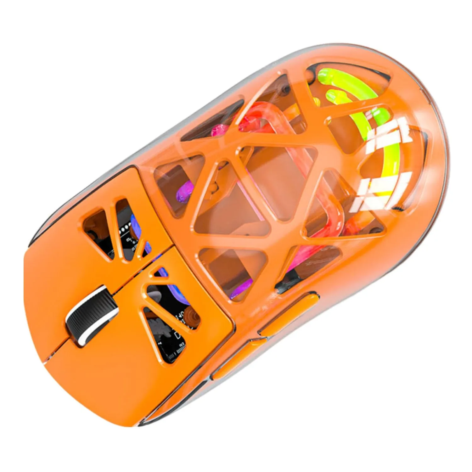 Zunate M7 Mouse Wireless RGB Orange 500mAh Tripla Connessione