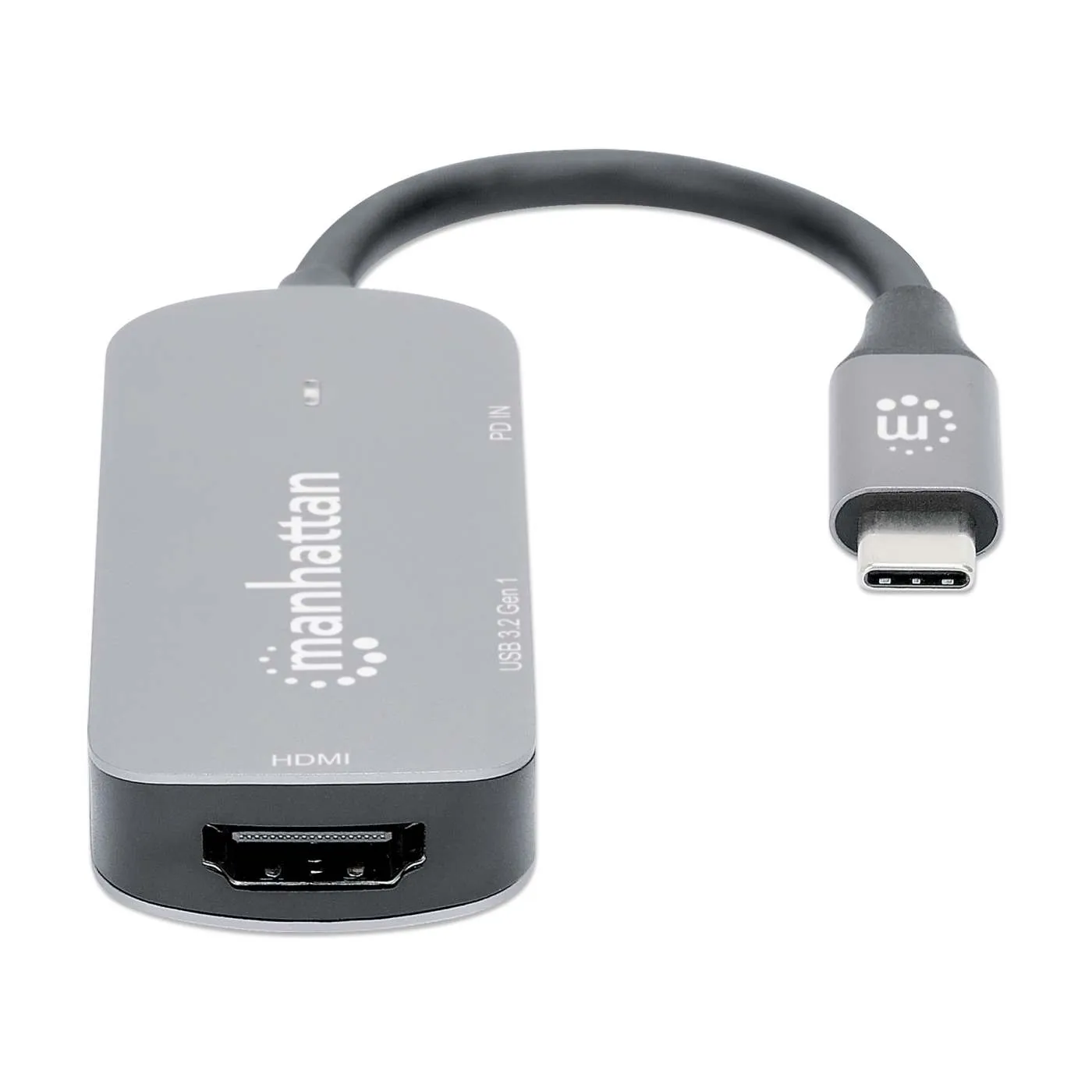 Manhattan Docking Converter USB-C HDMI 4K USB-A PD