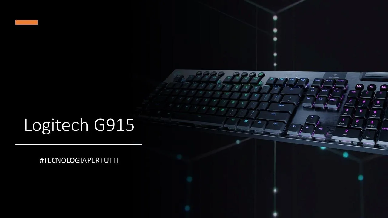 Logitech G915 tastiera gaming wireless US Clicky Lightspeed
