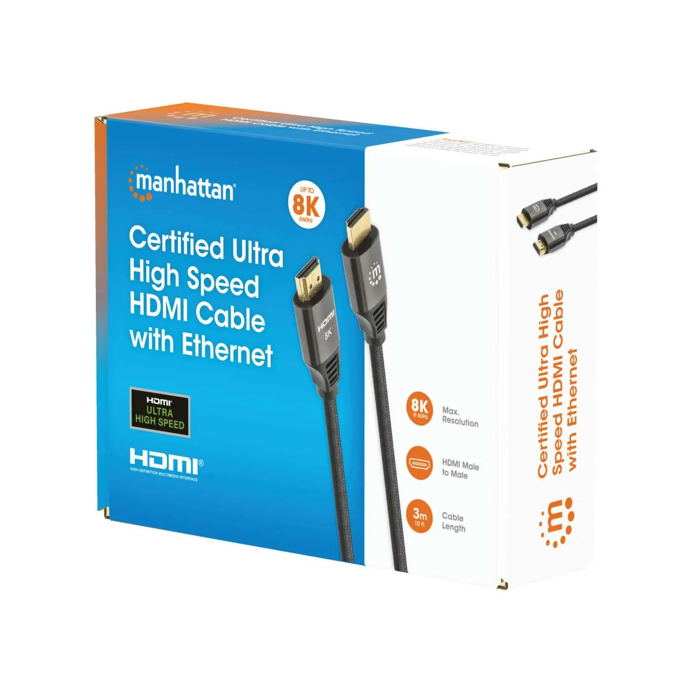 Manhattan cavo HDMI 8K 3 m certificato Ultra High Speed