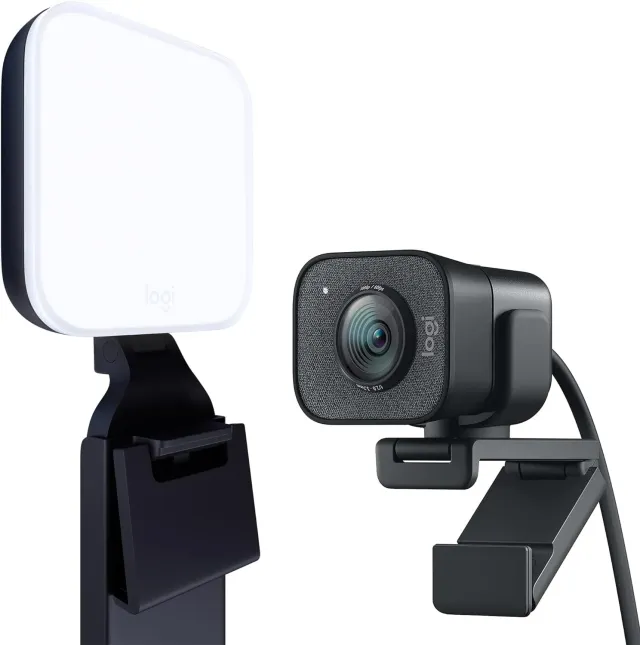 Logitech Litra Glow + StreamCam Webcam Luce Streaming Nero