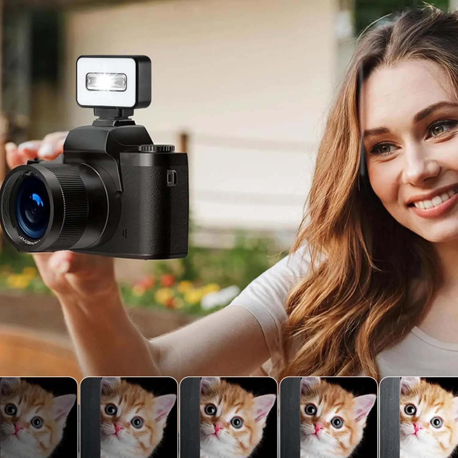 Zunate Flash LED Fotocamera Bicolore 16 LED CRI95 Hot Shoe