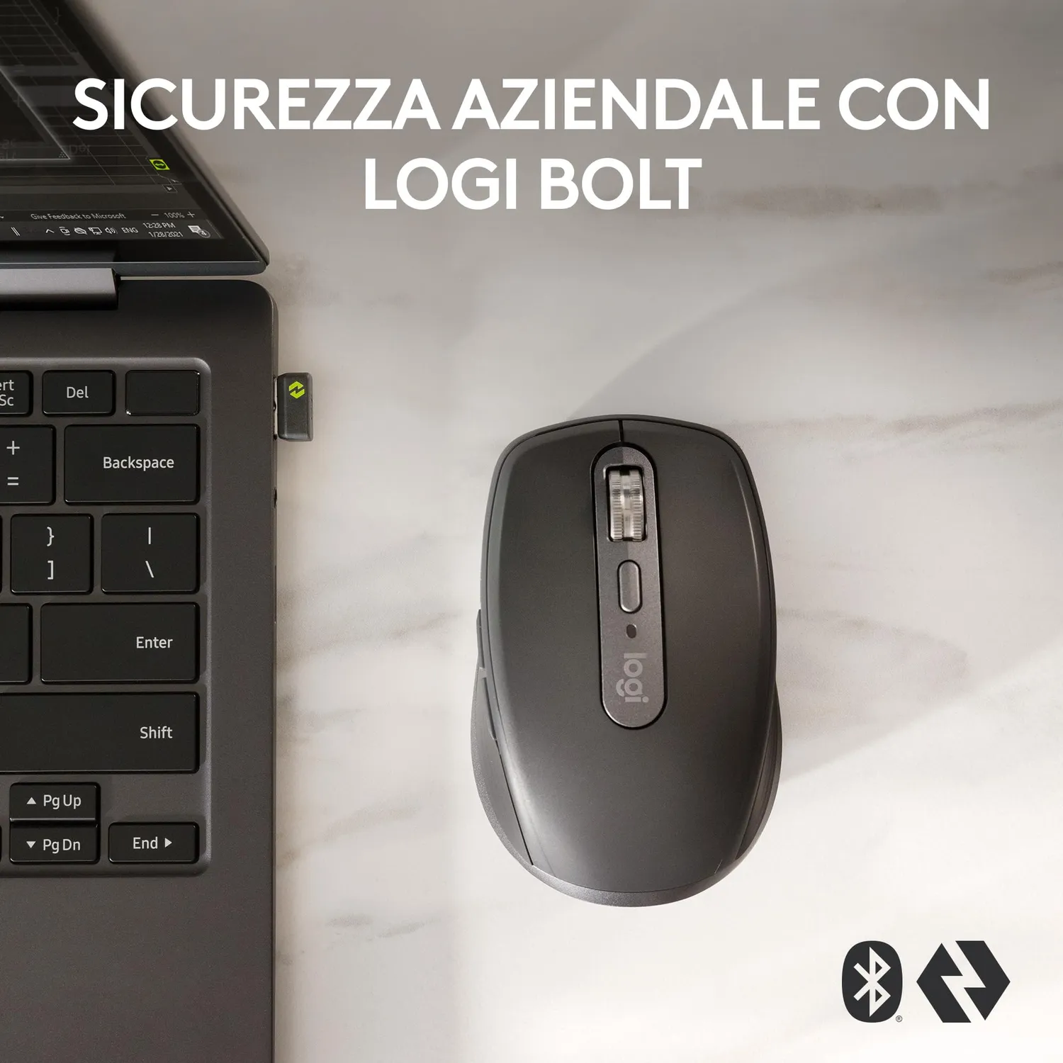 Logitech MX Anywhere 3S for Business mouse wireless nero