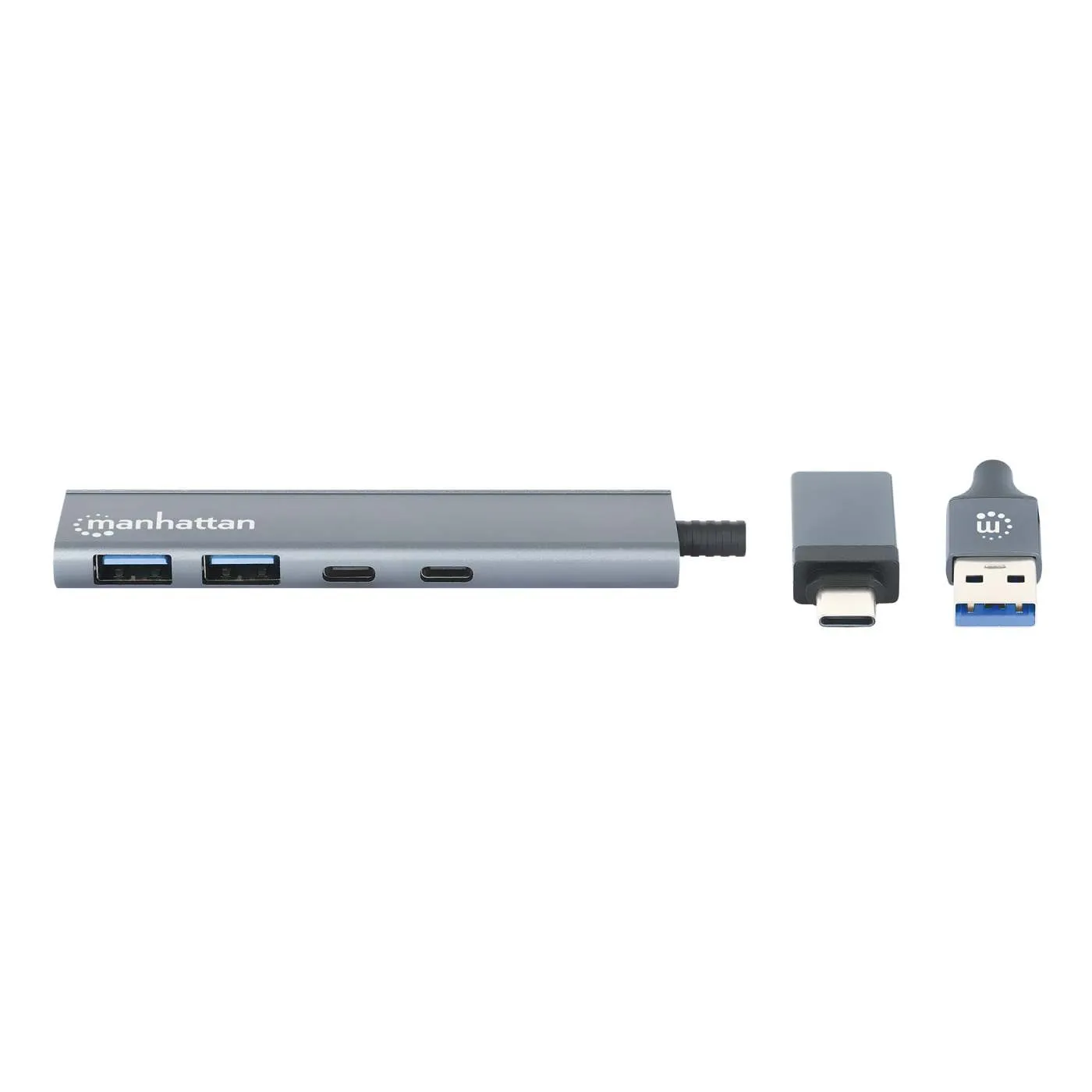Manhattan 4-Port USB 3.0 Combo Hub 2x2 hub usb 5 Gbps