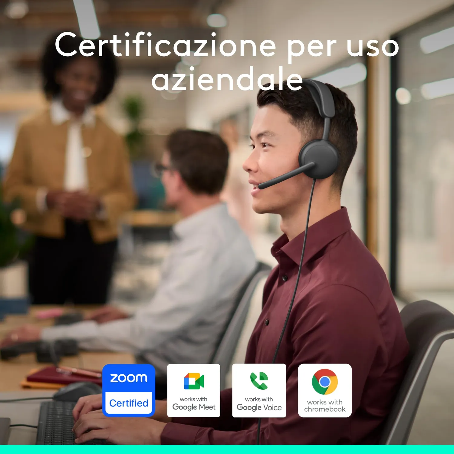 Logitech Zone Wireless 2 cuffia bluetooth Zoom grafite ANC