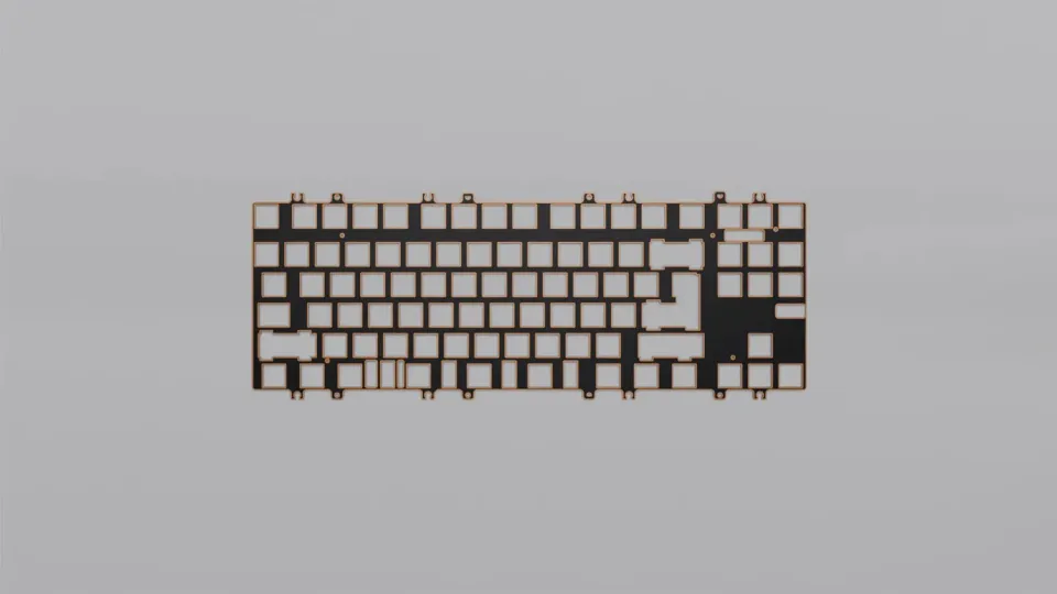 Zoom75 TIGA plate tastiera materiali PC POM ottone