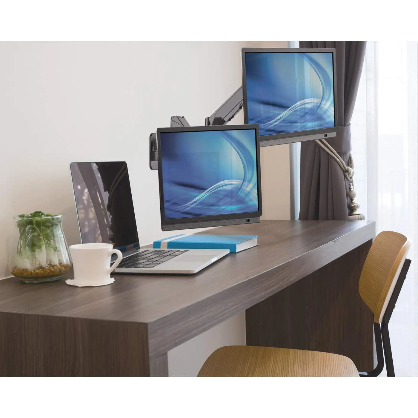 Manhattan supporto 2 monitor a muro 17-32" gas 8kg